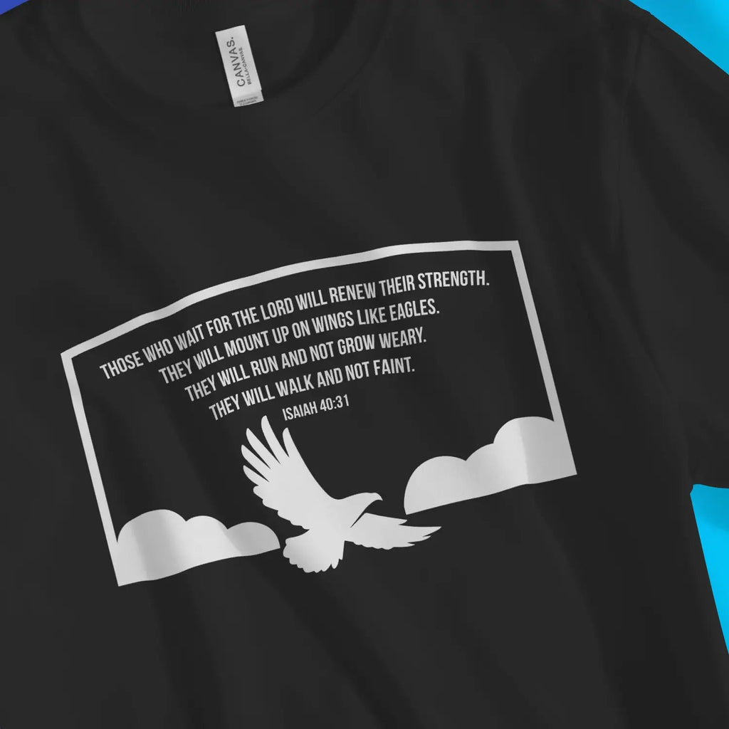 Wings Like Eagles – Unisex Christian T-Shirt designed by 3rd Day Christian Clothing.