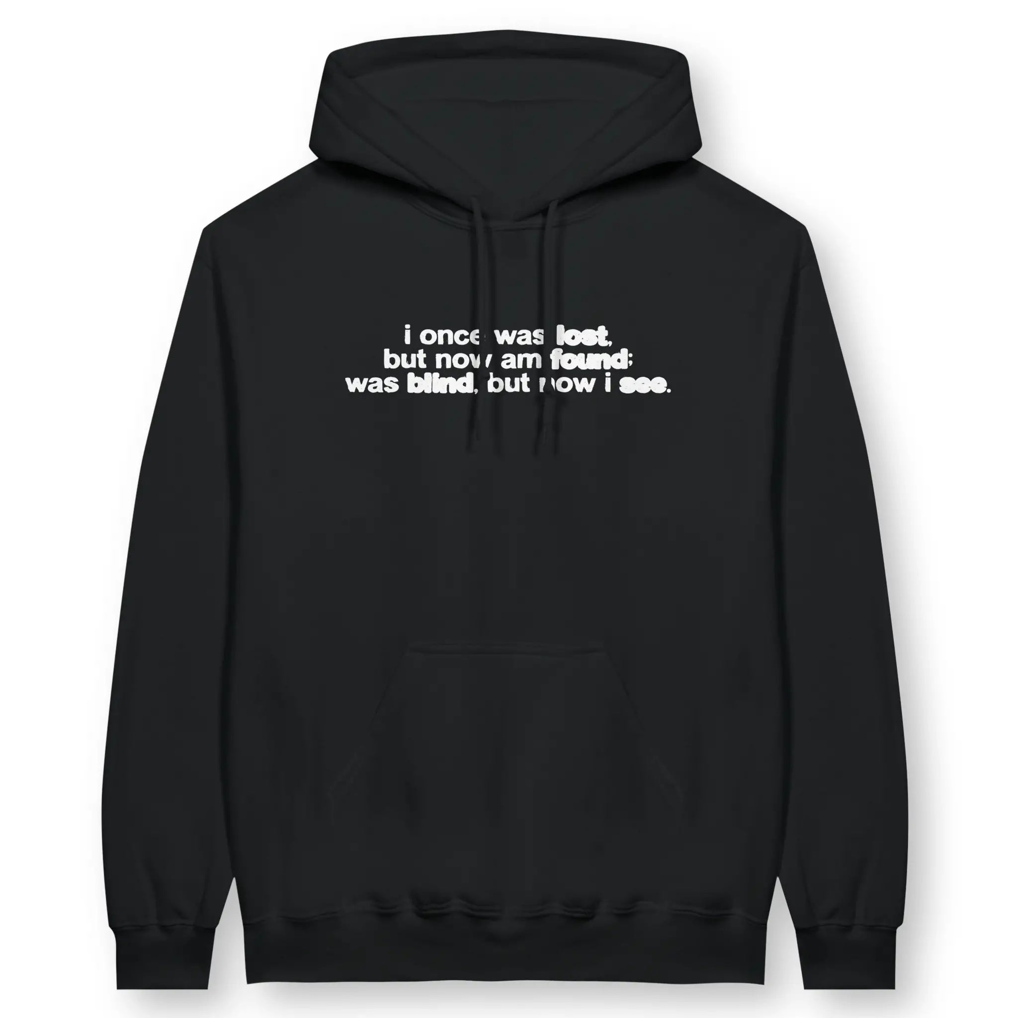 Amazing Grace Lyrics (Inky) – Unisex Christian Hoodie designed by 3rd Day Christian Clothing.
