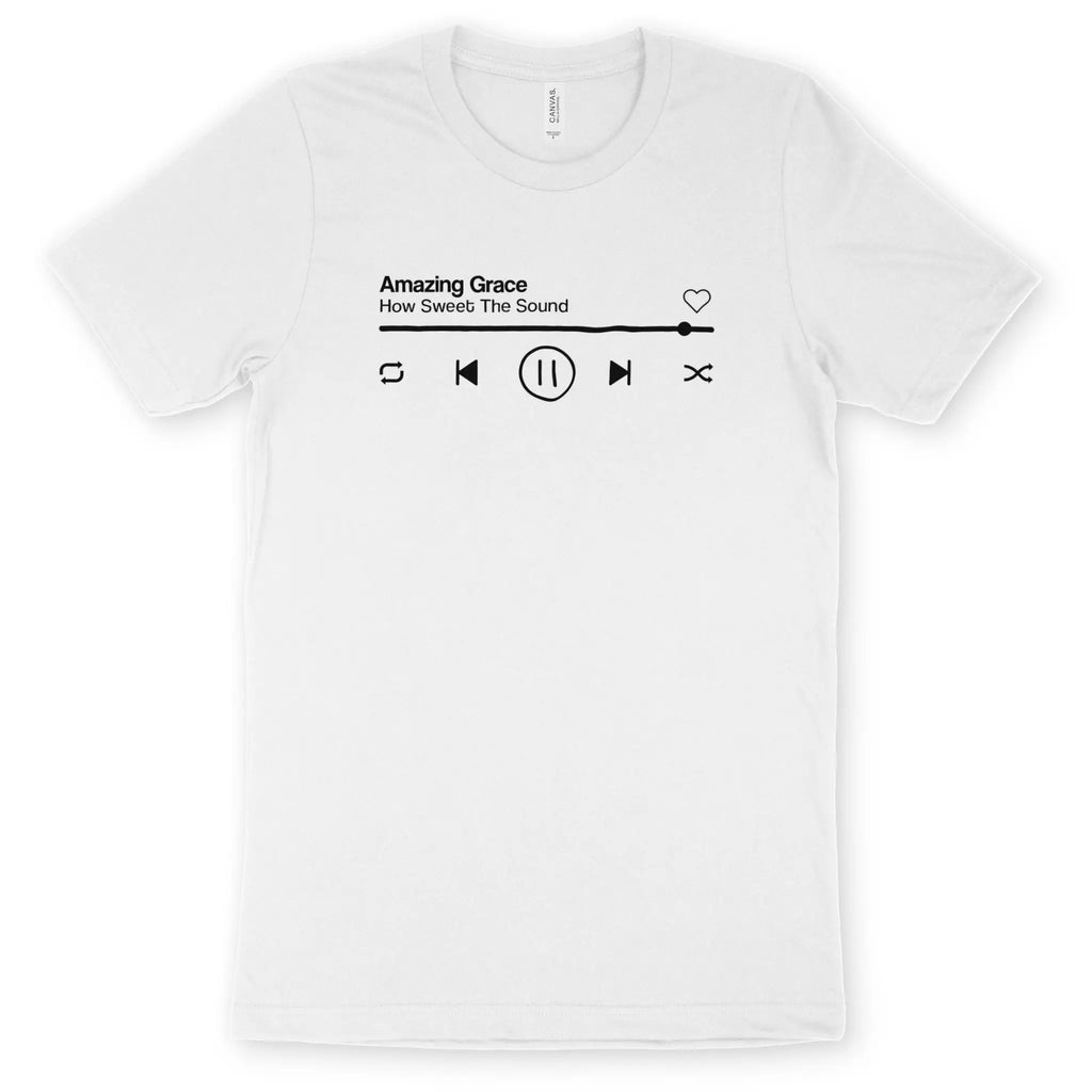 Amazing Grace (Music Player) – Unisex Christian T-Shirt