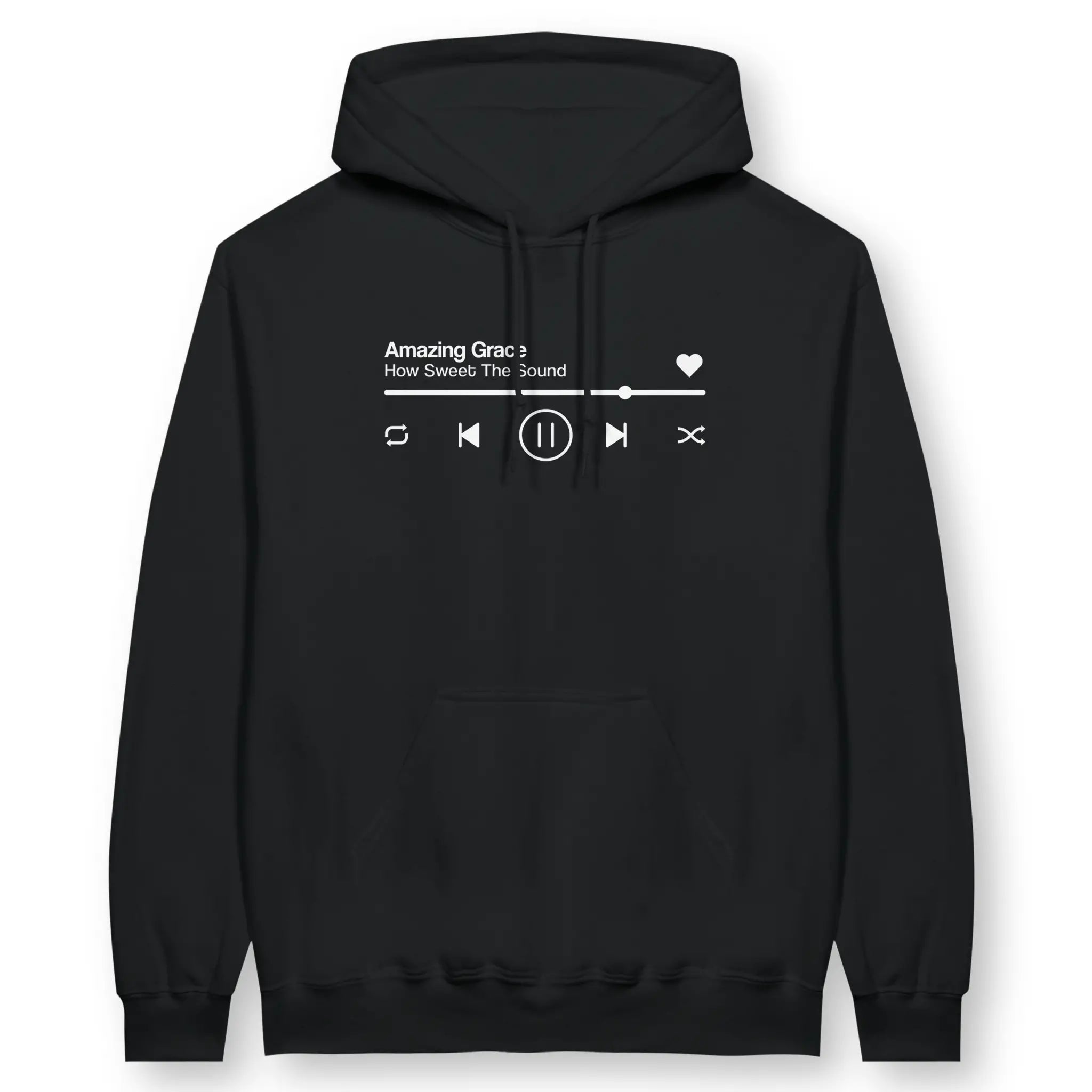 Amazing Grace (Music Player) – Unisex Christian Hoodie designed by 3rd Day Christian Clothing.