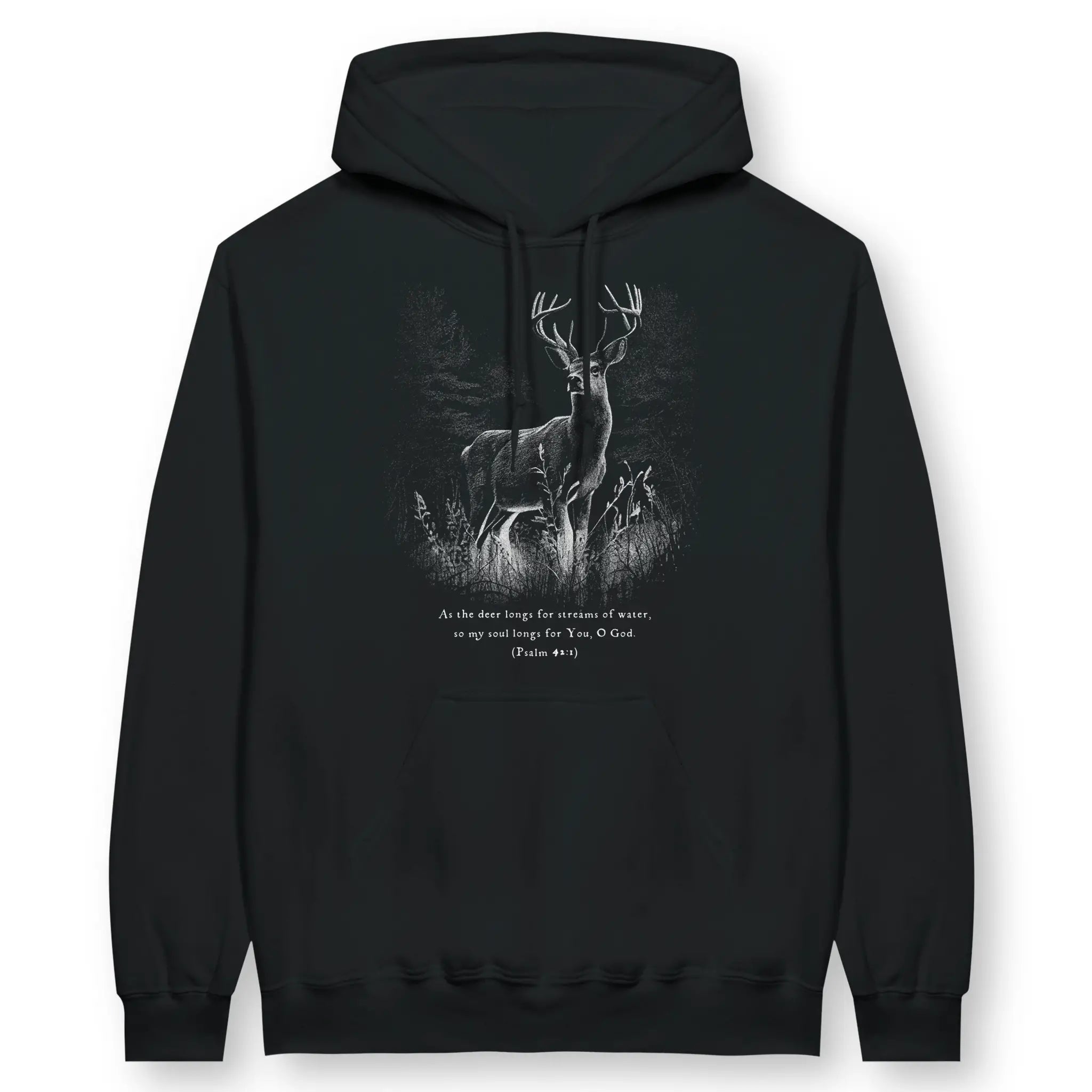 As The Deer (2nd Edition) – Unisex Christian Hoodie designed by 3rd Day Christian Clothing.