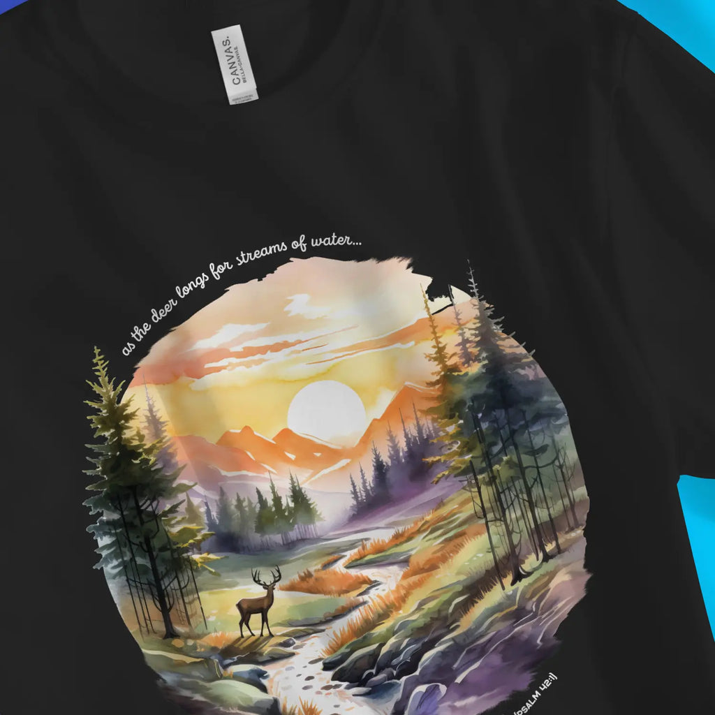 As The Deer 3.0 – Unisex Christian T-Shirt designed by 3rd Day Christian Clothing.