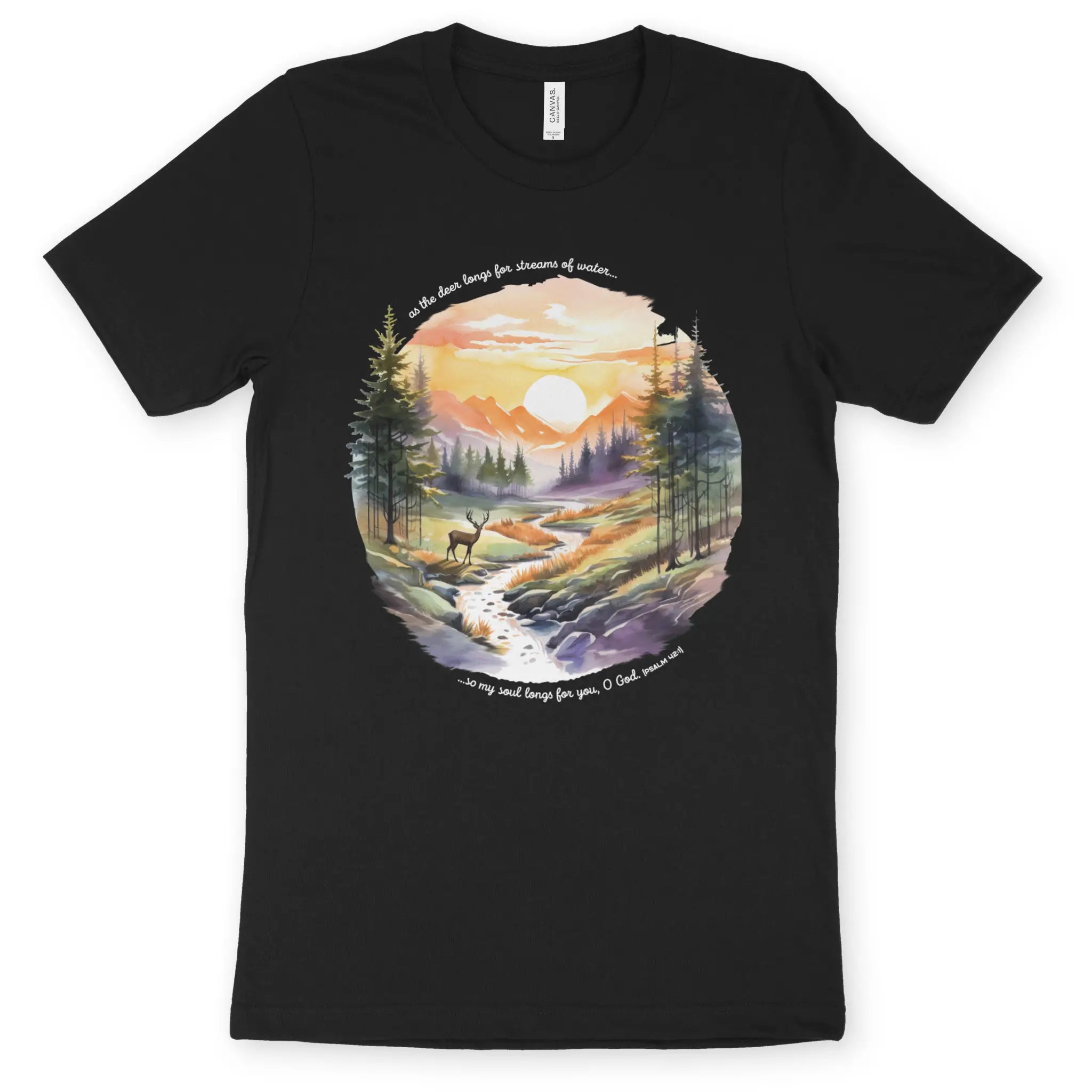 As The Deer 3.0 – Unisex Christian T-Shirt designed by 3rd Day Christian Clothing.