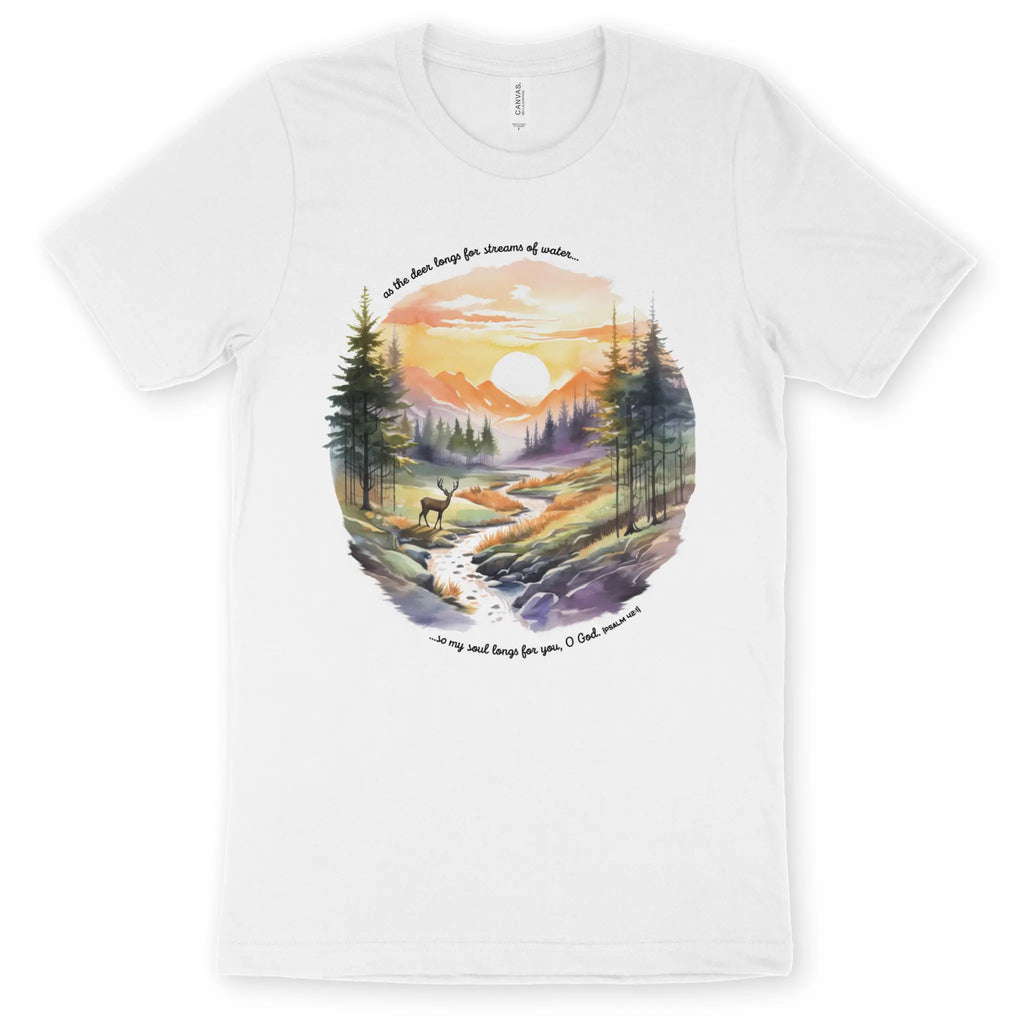 As The Deer 3.0 – Unisex Christian T-Shirt designed by 3rd Day Christian Clothing.