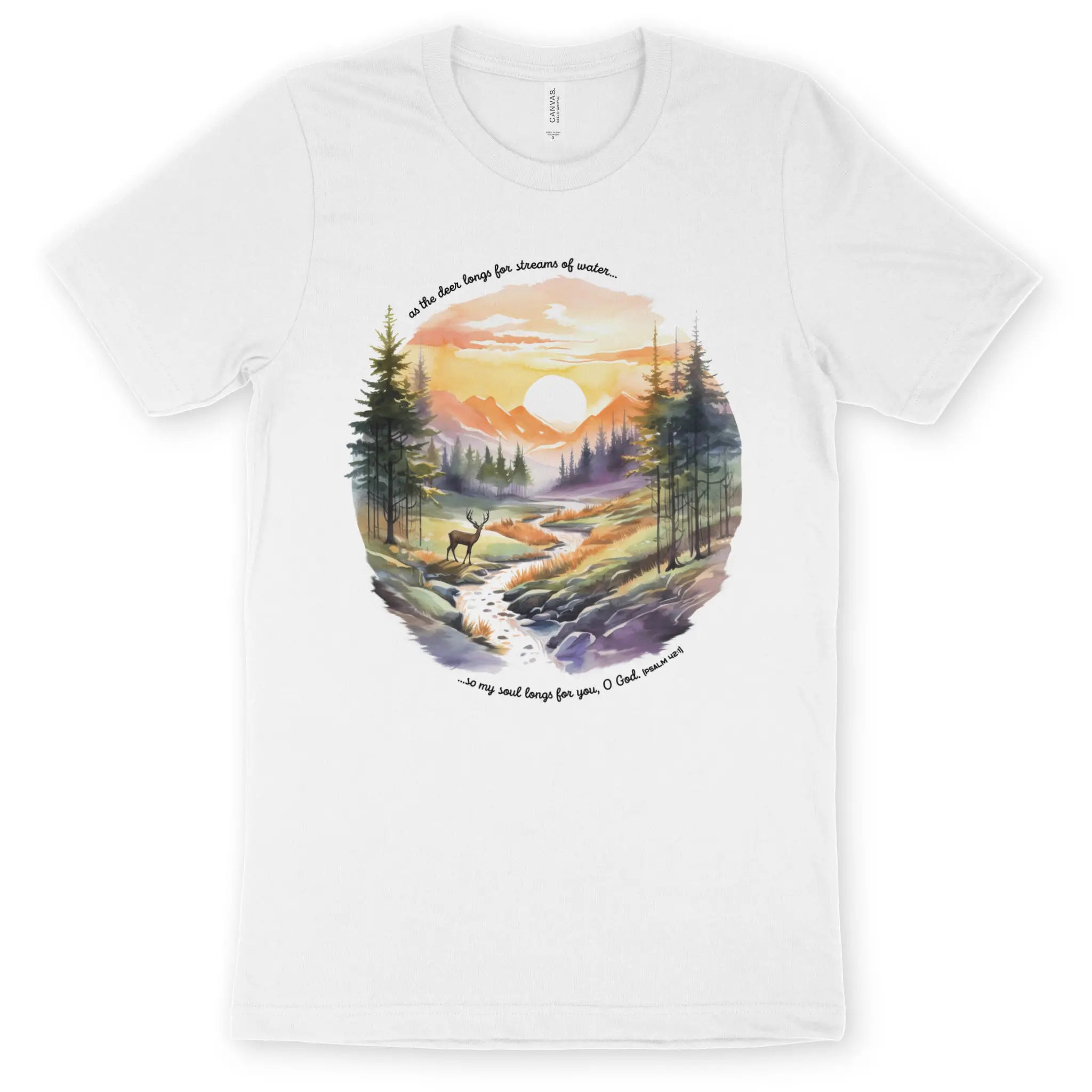 As The Deer 3.0 – Unisex Christian T-Shirt designed by 3rd Day Christian Clothing.