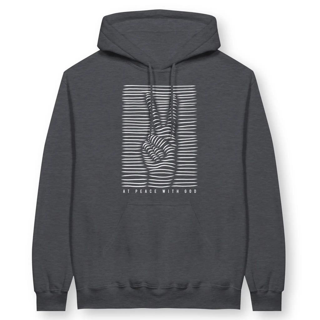 At Peace With God – Unisex Christian Hoodie designed by 3rd Day Christian Clothing.