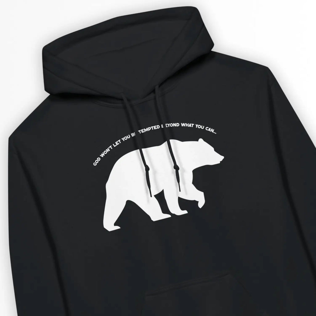 BEAR (1 Corinthians 10:13) – Unisex Christian Hoodie designed by 3rd Day Christian Clothing.