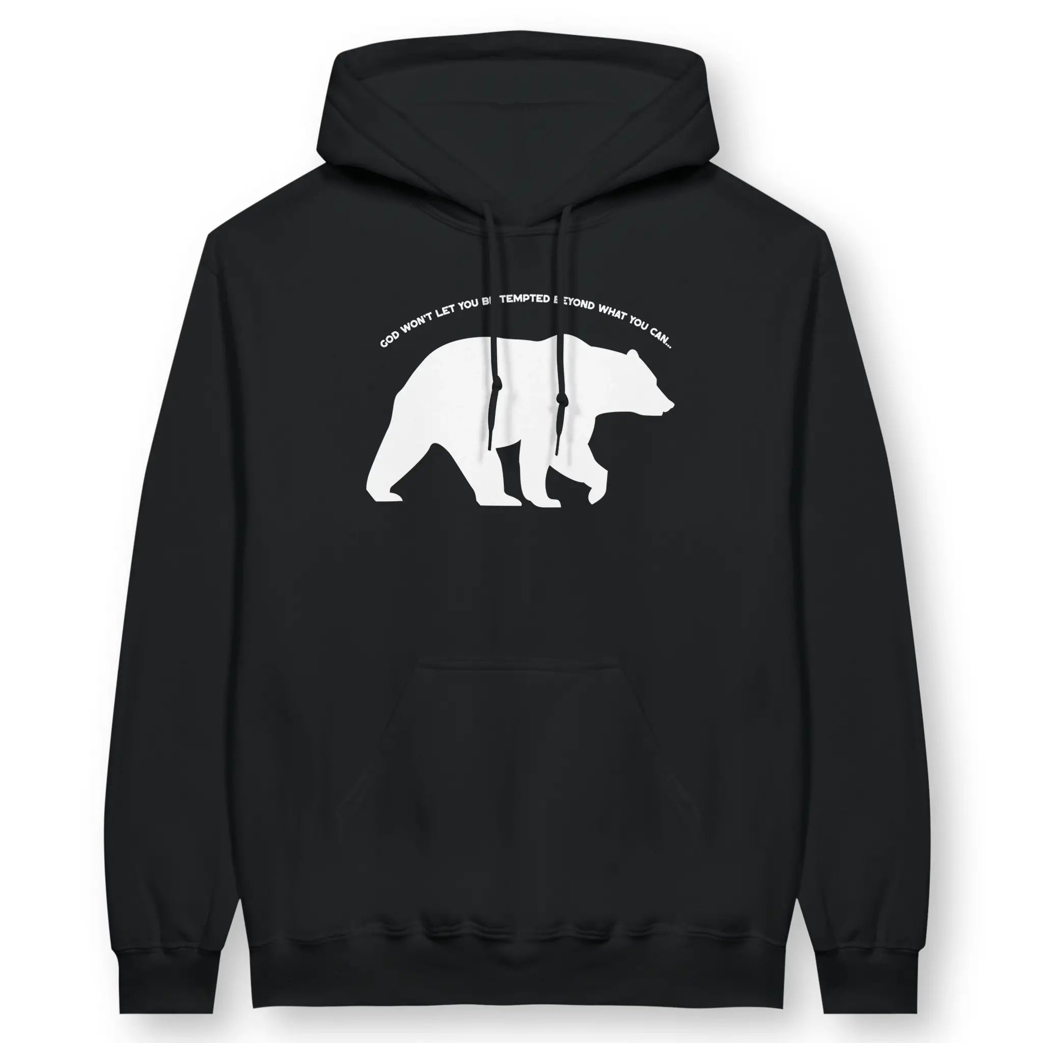 BEAR (1 Corinthians 10:13) – Unisex Christian Hoodie designed by 3rd Day Christian Clothing.