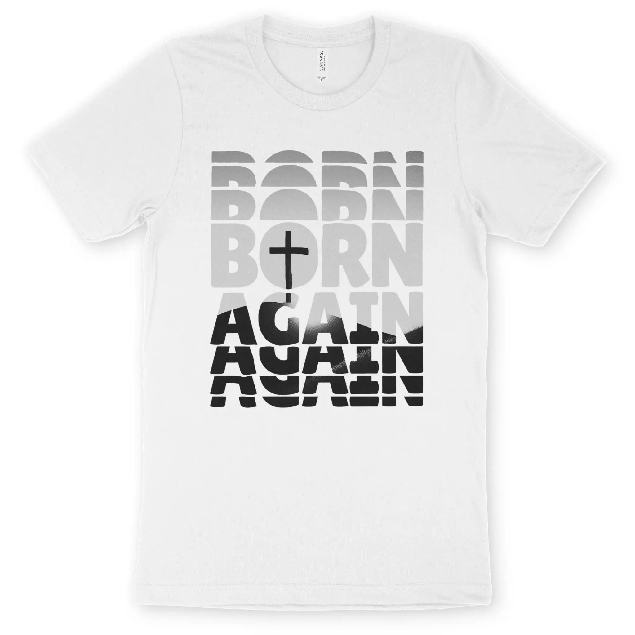 Born Again (Cross) 2.0 – Unisex Christian T-Shirt designed by 3rd Day Christian Clothing.