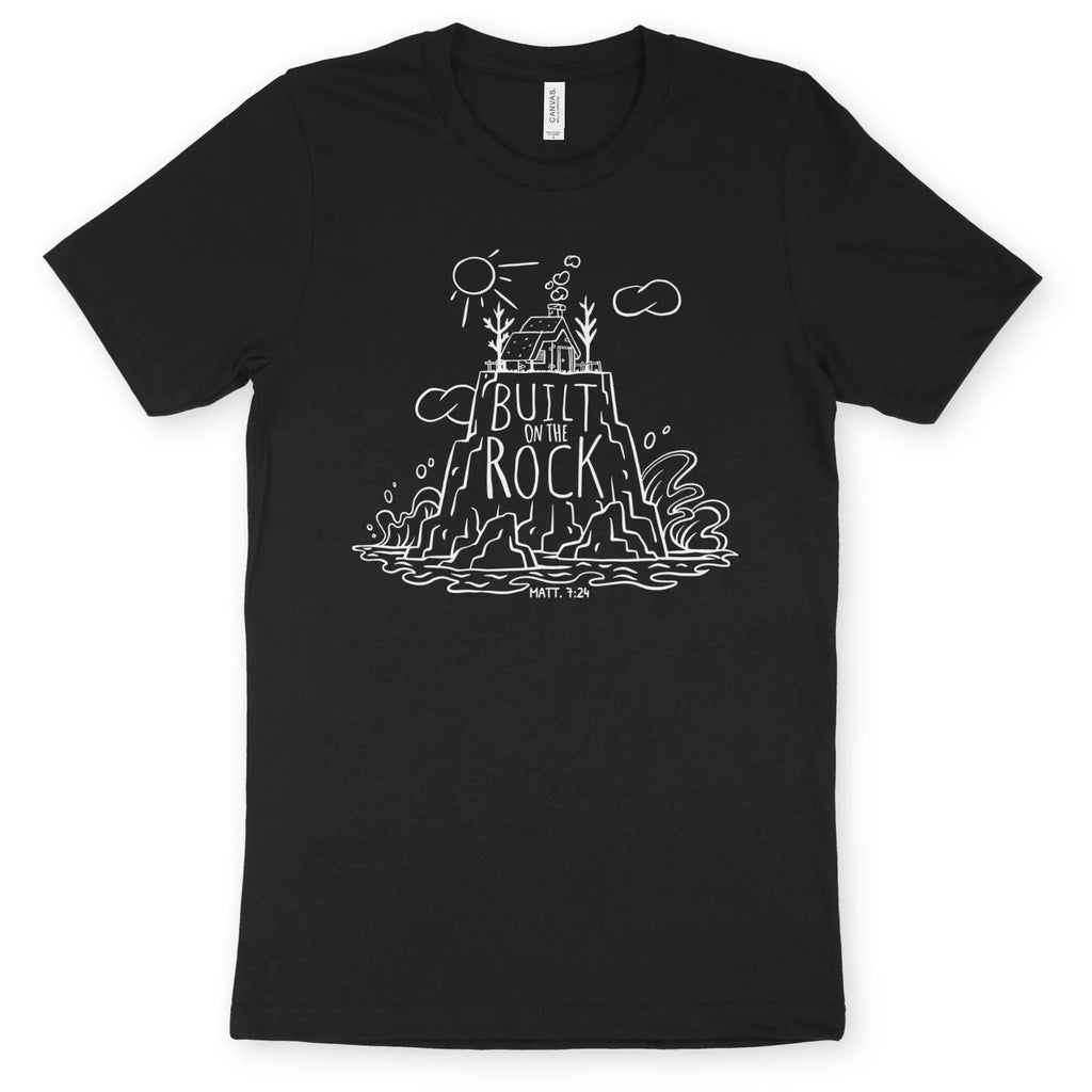 Built On The Rock 2.0 – Unisex Christian T-Shirt designed by 3rd Day Christian Clothing.