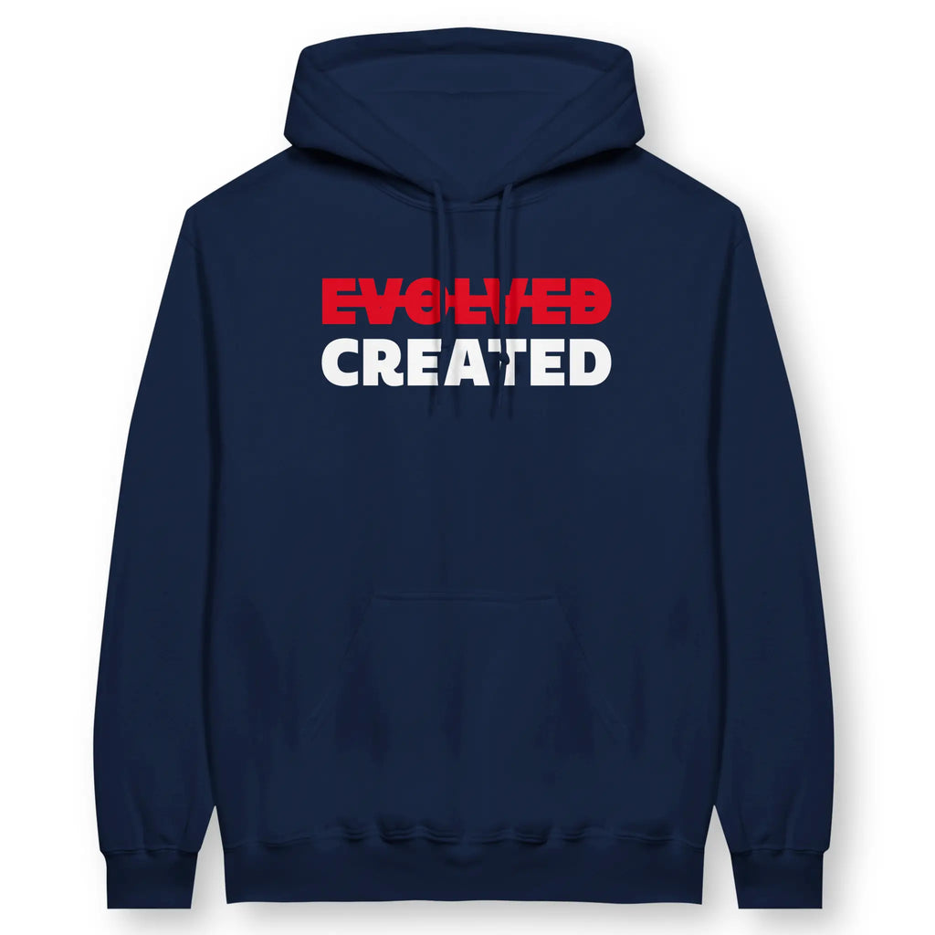 Created Not Evolved – Unisex Christian Hoodie designed by 3rd Day Christian Clothing.