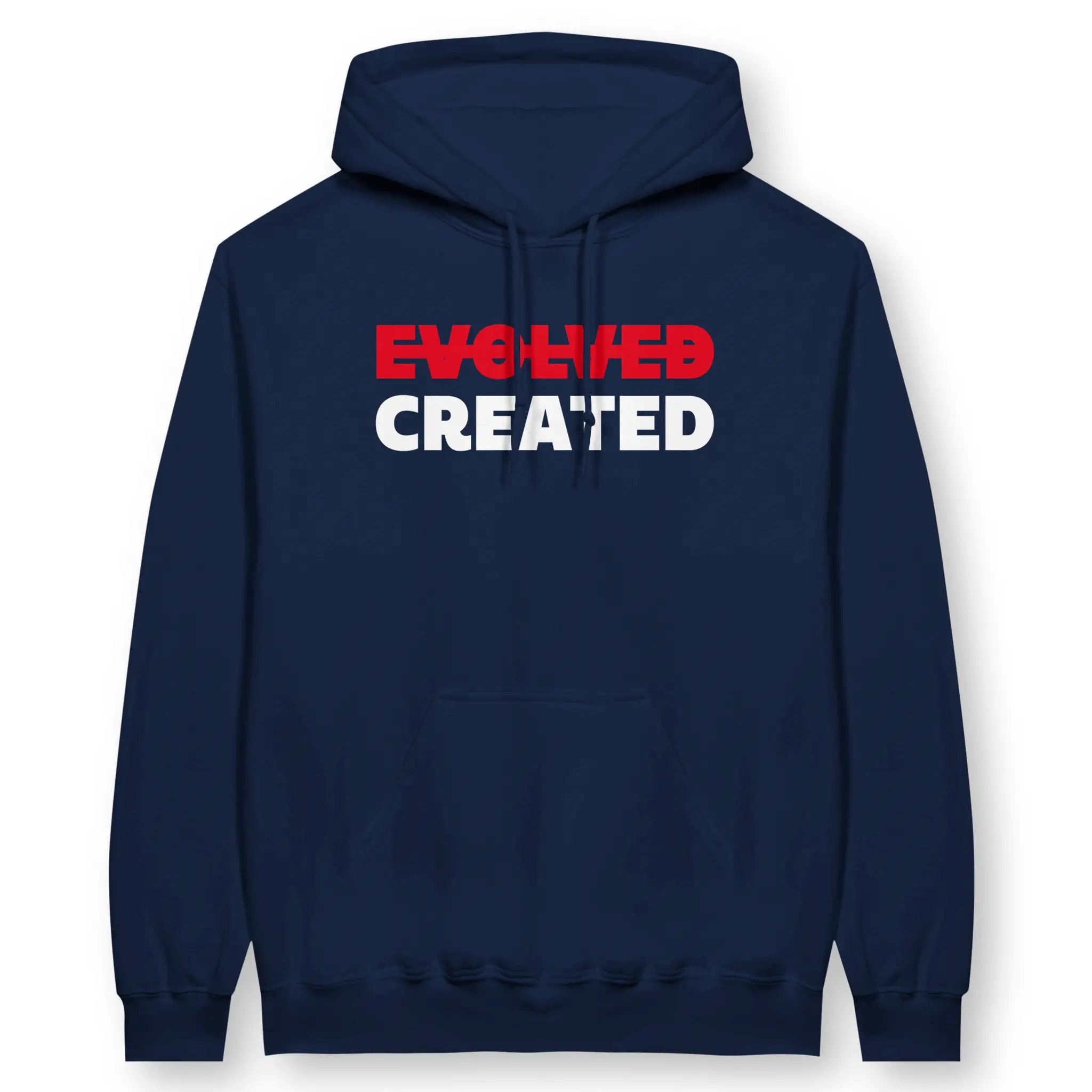 Created Not Evolved – Unisex Christian Hoodie designed by 3rd Day Christian Clothing.