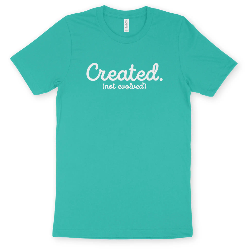 Created. (not evolved) – Unisex Christian T-Shirt designed by 3rd Day Christian Clothing.