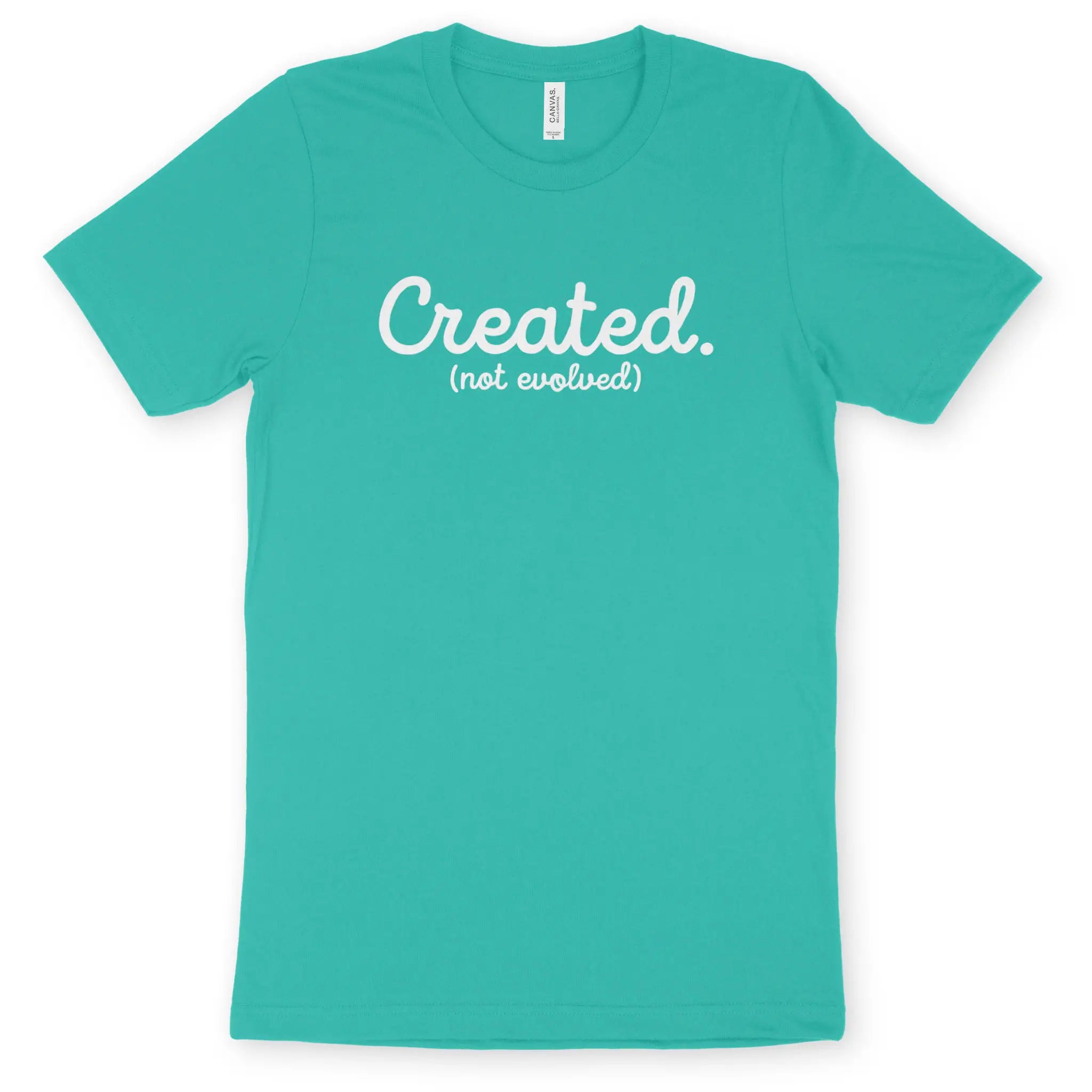 Created. (not evolved) – Unisex Christian T-Shirt designed by 3rd Day Christian Clothing.