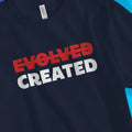 Created Not Evolved – Unisex Christian T-Shirt designed by 3rd Day Christian Clothing.