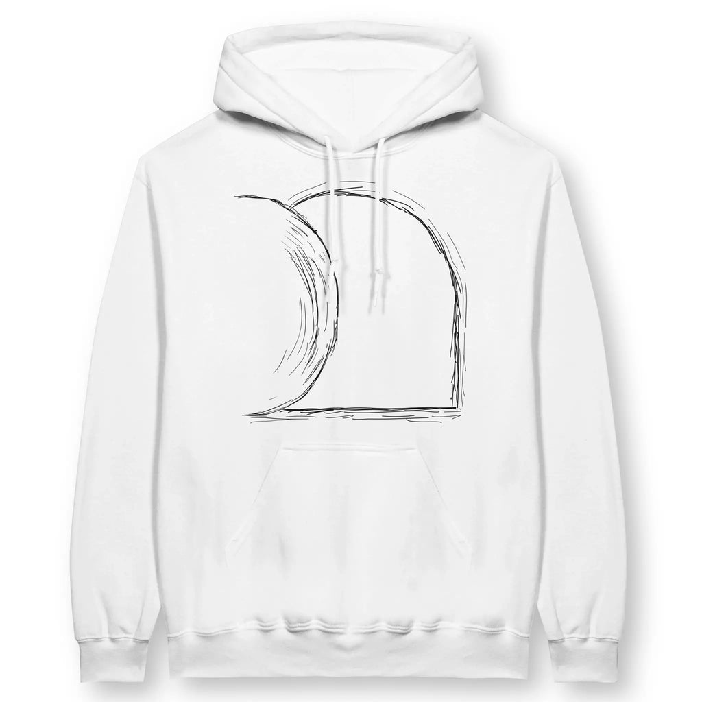 Jesus' Empty Tomb (Sketch) – Unisex Christian Hoodie designed by 3rd Day Christian Clothing.