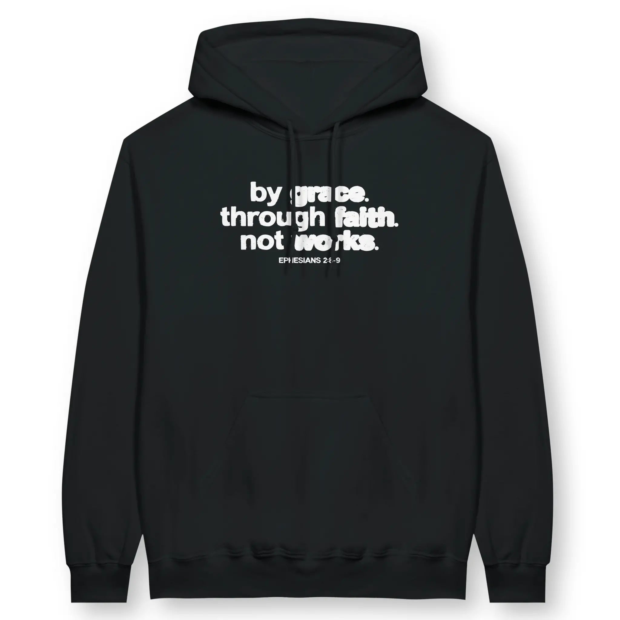 Ephesians 2:8-9 (Ink) – Unisex Christian Hoodie designed by 3rd Day Christian Clothing.