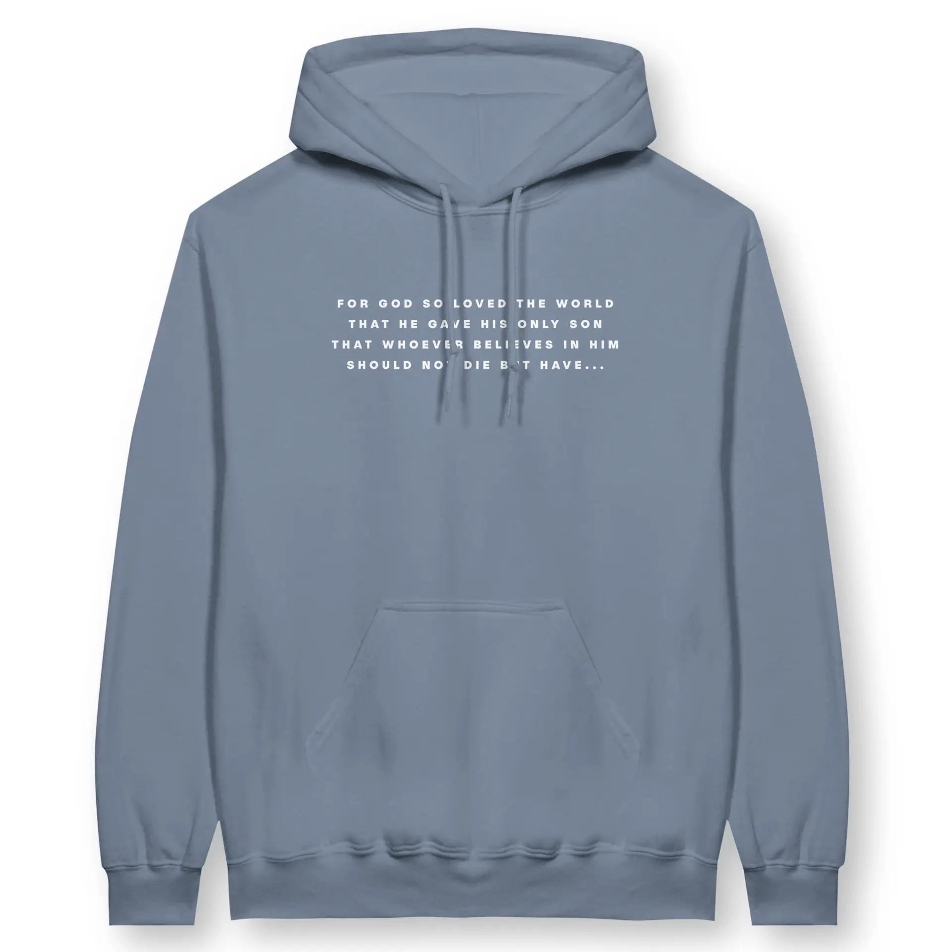 ETERNAL LIFE (John 3:16, 2nd Edition) – Unisex Christian Hoodie designed by 3rd Day Christian Clothing.