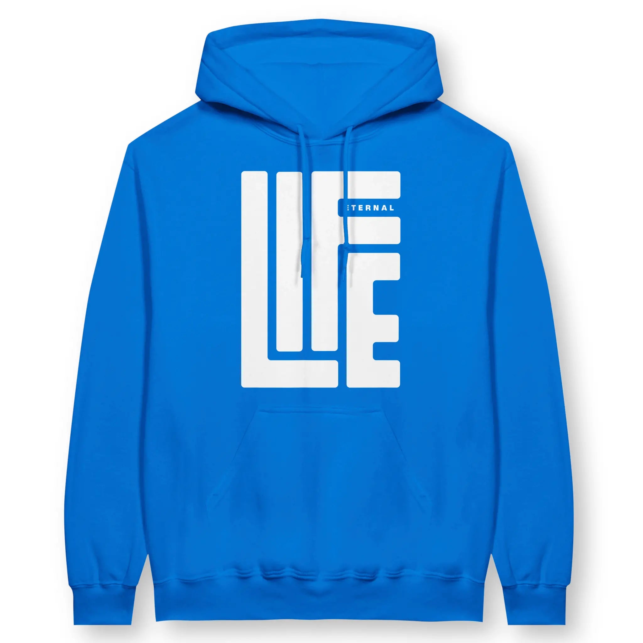 ETERNAL LIFE (Royal) – Unisex Christian Hoodie designed by 3rd Day Christian Clothing.