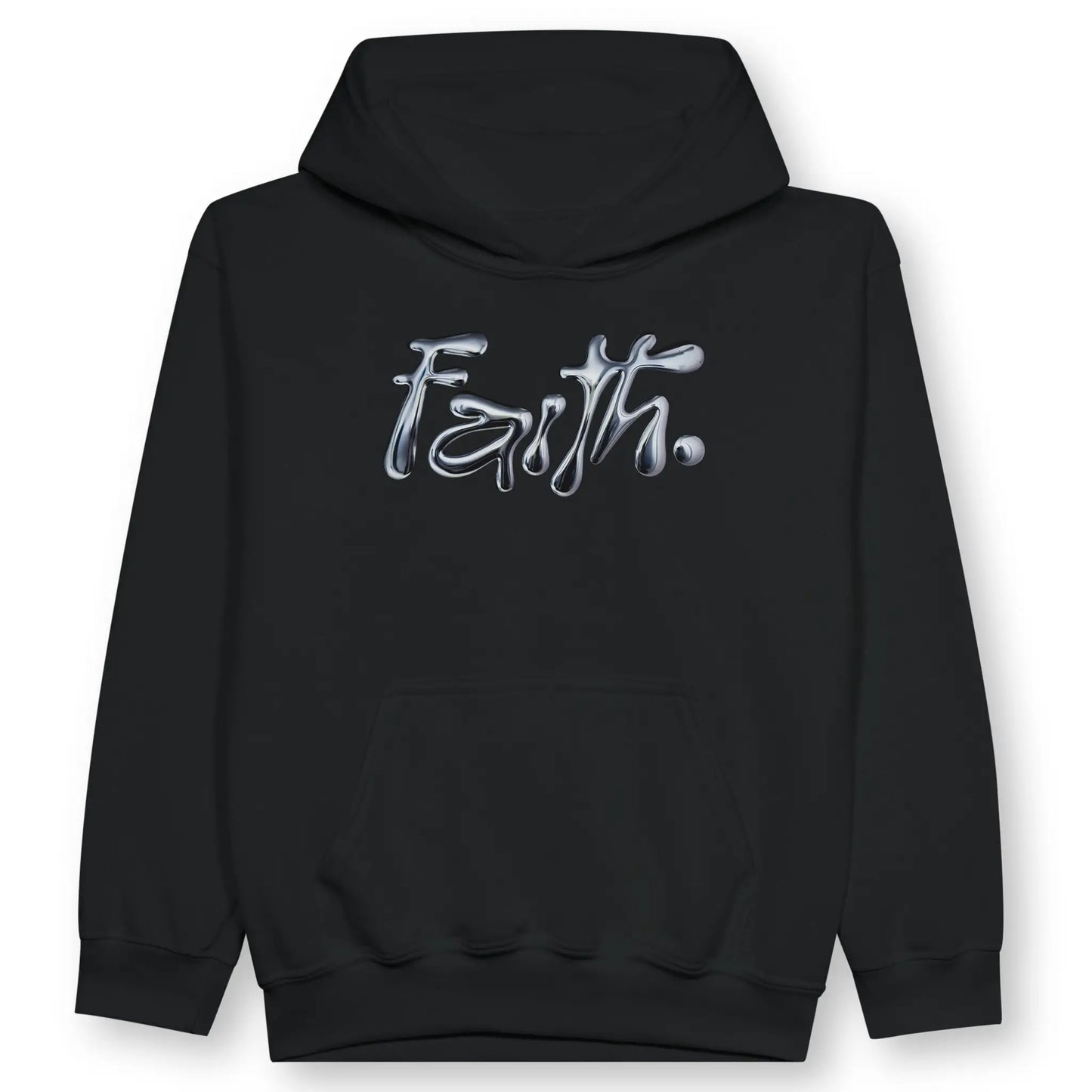 Faith. (Chrome Effect) | Premium Kids' Christian Hoodie