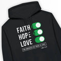 FAITH HOPE LOVE (2nd Edition) – Unisex Christian Hoodie designed by 3rd Day Christian Clothing.