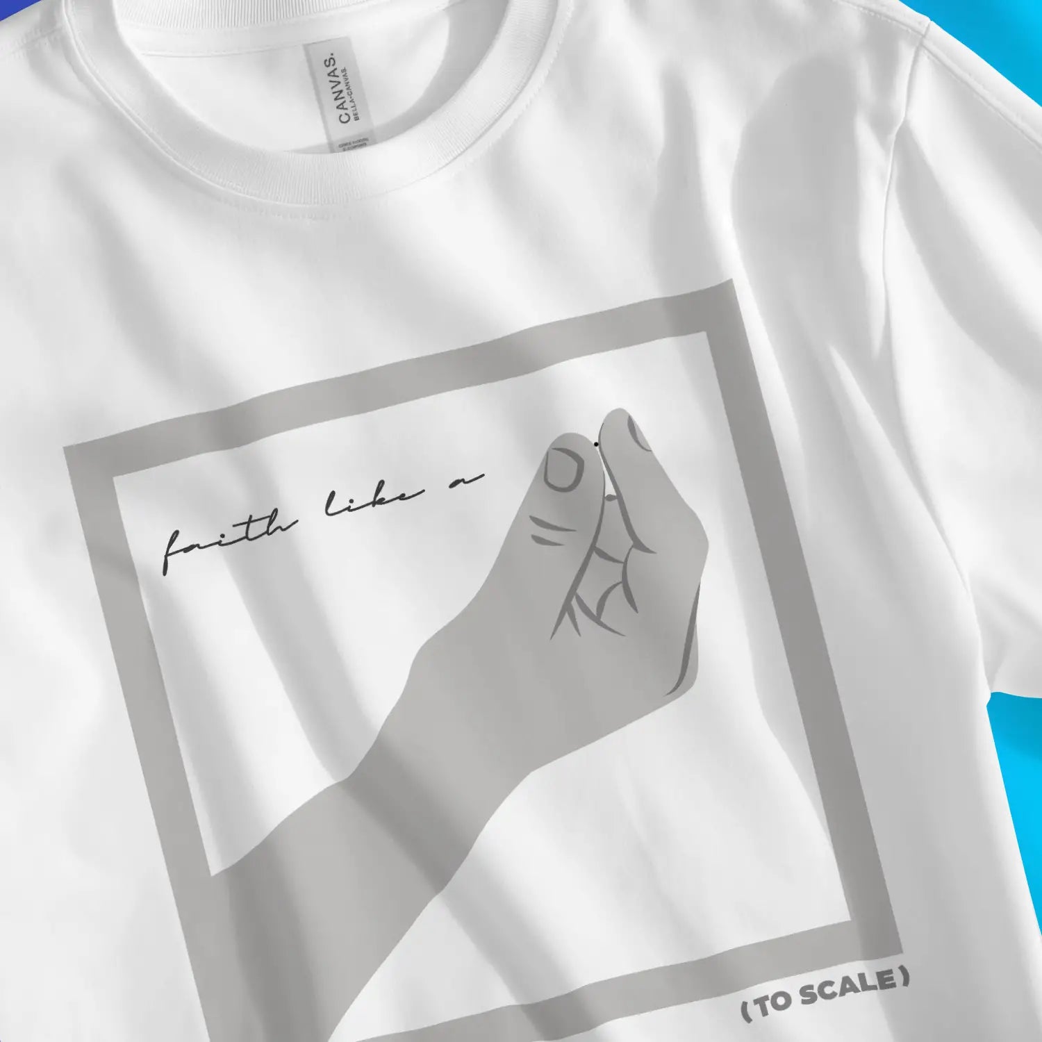 Faith Like A Mustard Seed (To Scale) – Unisex Christian T-Shirt designed by 3rd Day Christian Clothing.