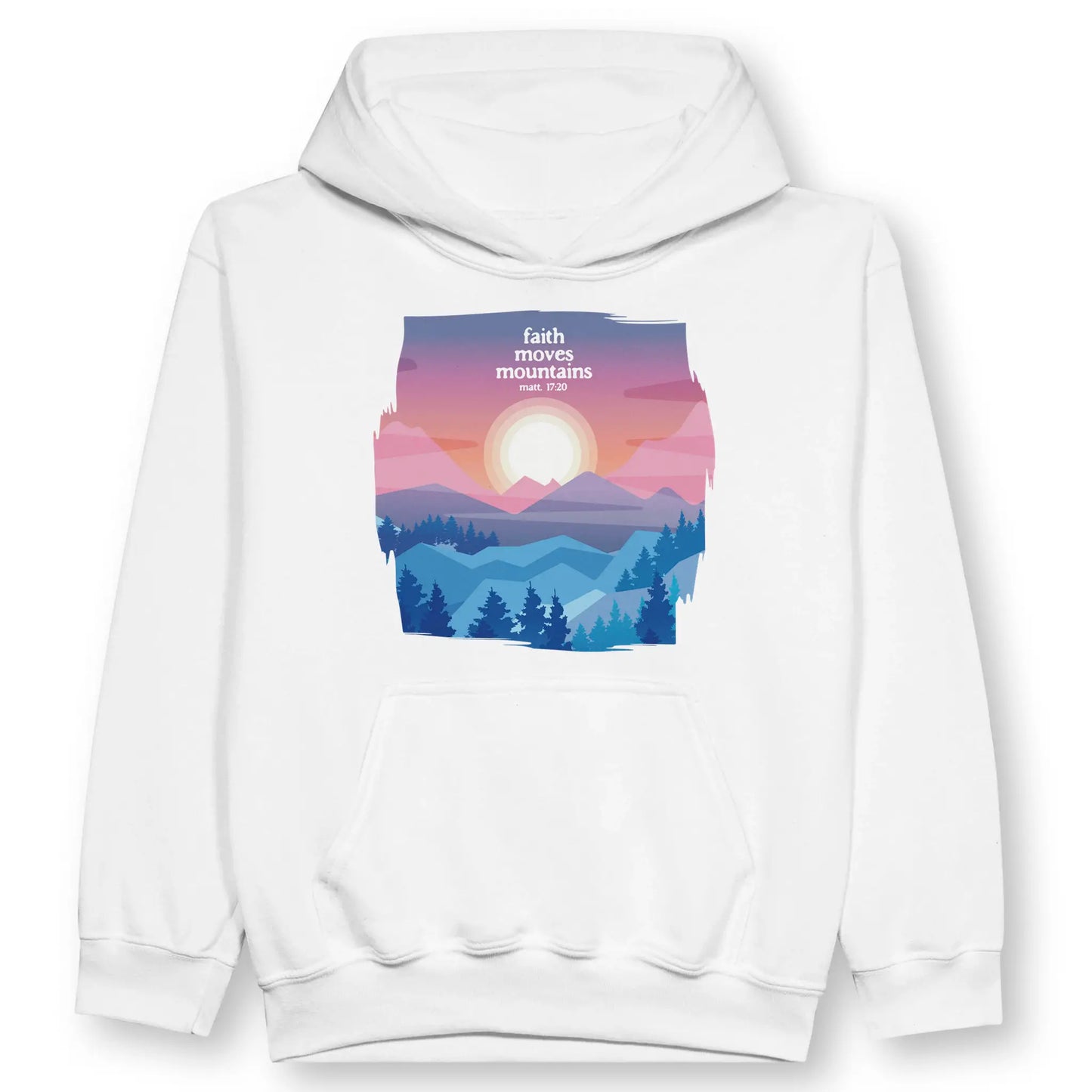 Faith Moves Mountains (Matt. 17:20) | Premium Kids' Christian Hoodie