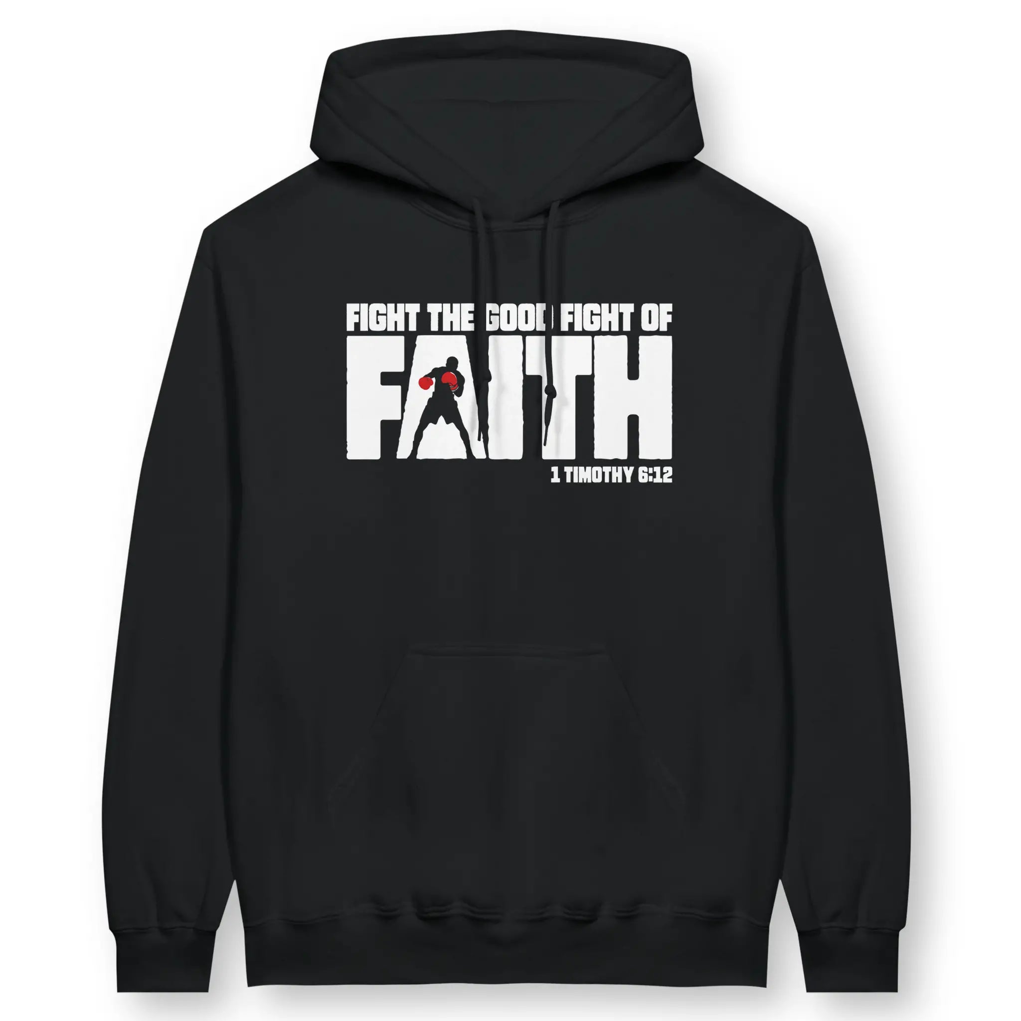 Fight The Good Fight of FAITH – Unisex Christian Hoodie designed by 3rd Day Christian Clothing.