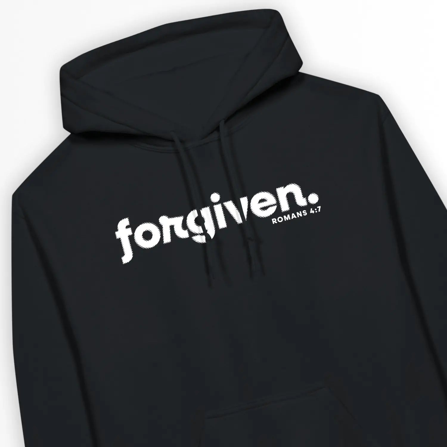 forgiven (Romans 4:7) – Unisex Christian Hoodie designed by 3rd Day Christian Clothing.