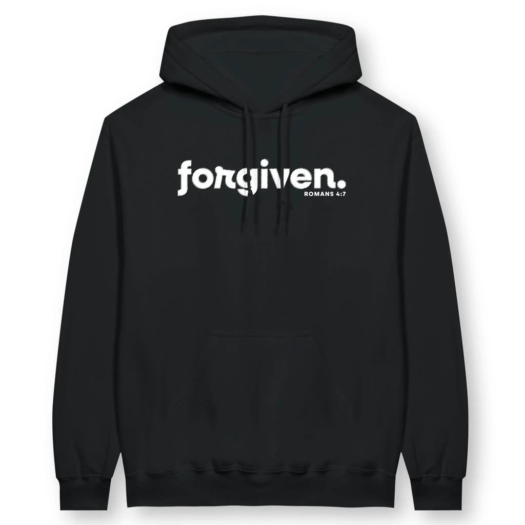 forgiven (Romans 4:7) – Unisex Christian Hoodie designed by 3rd Day Christian Clothing.