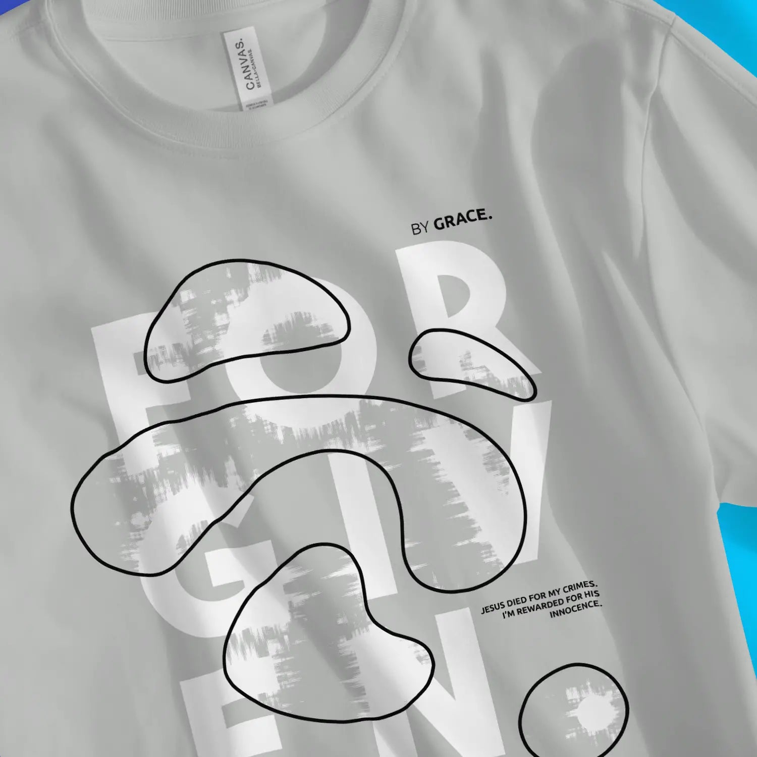 FORGIVEN (Abstract) 3.0 – Unisex Christian T-Shirt designed by 3rd Day Christian Clothing.