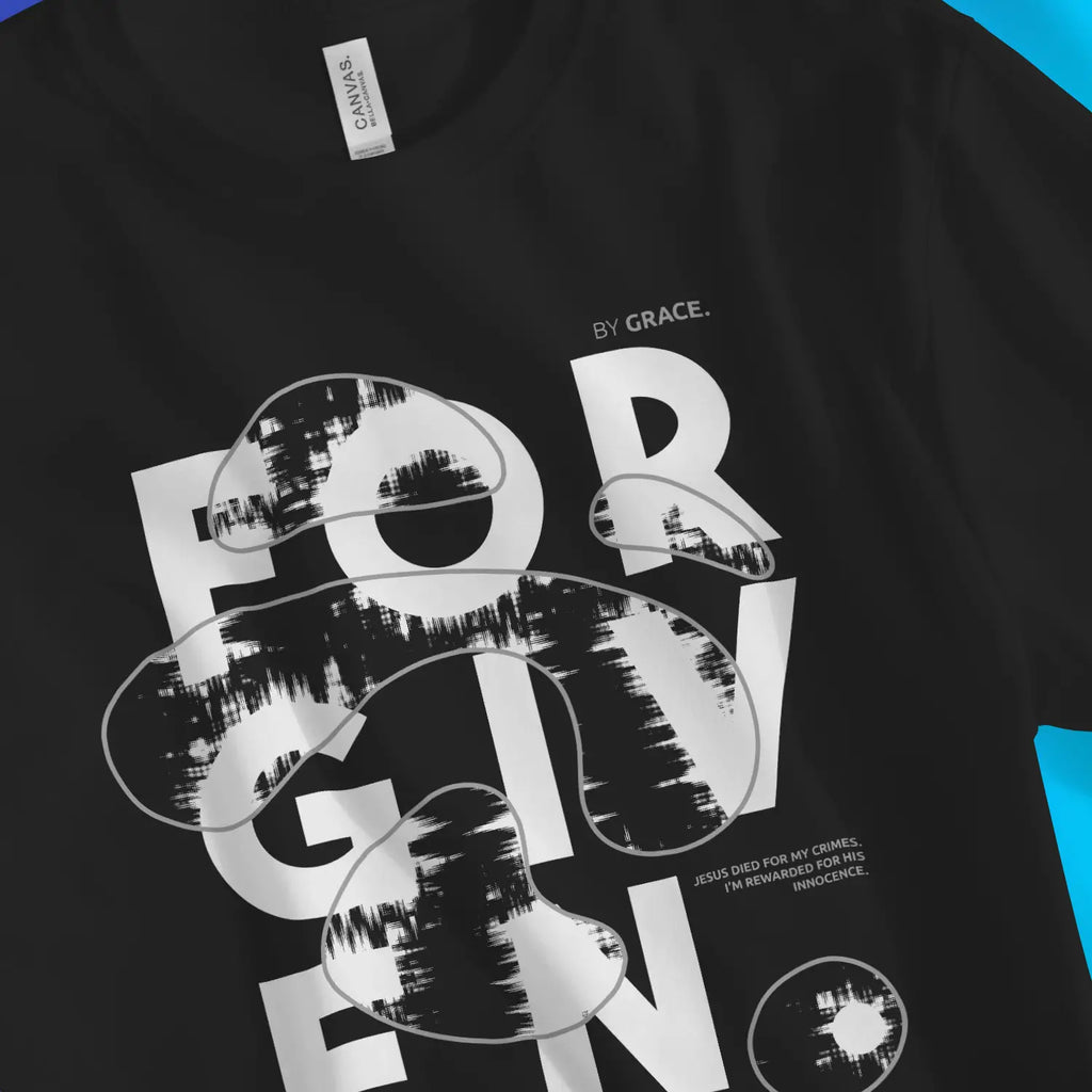 FORGIVEN (Abstract) 4.0 – Unisex Christian T-Shirt designed by 3rd Day Christian Clothing.