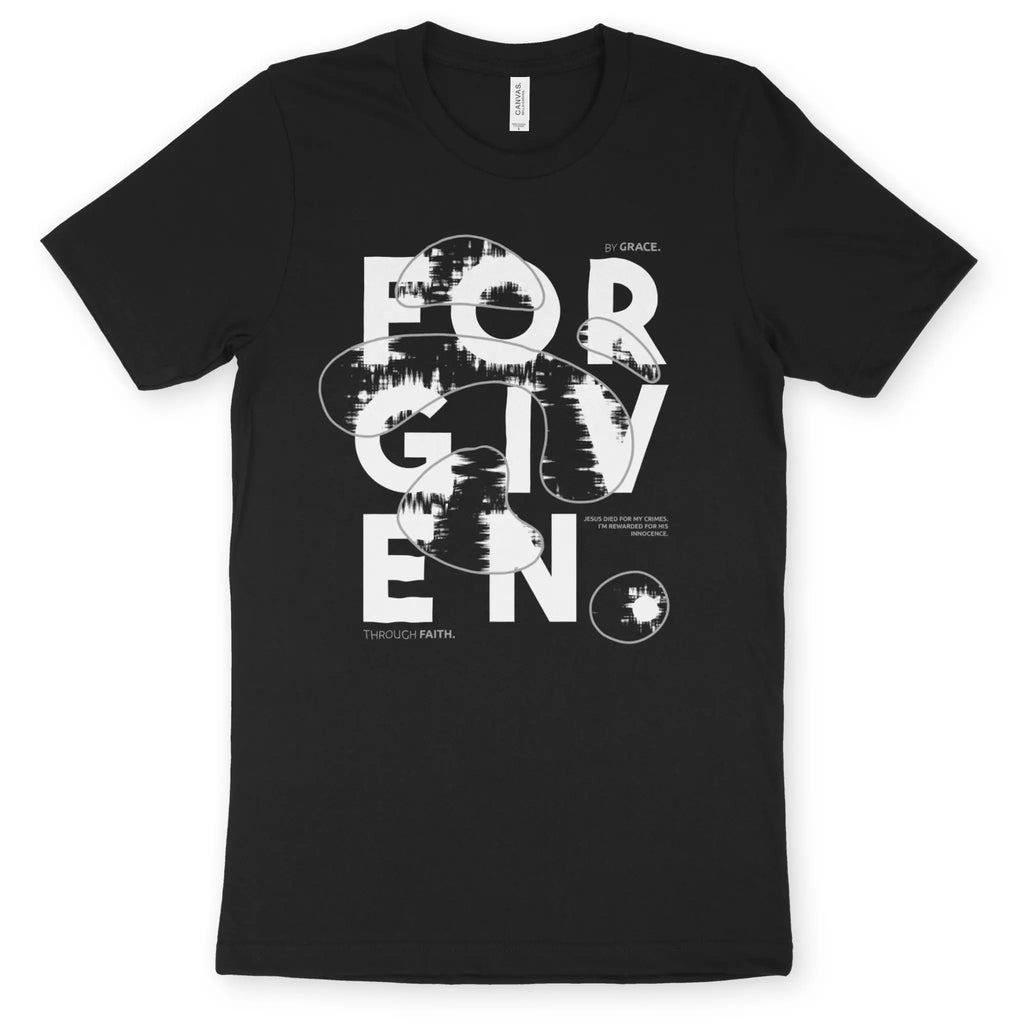 FORGIVEN (Abstract) 4.0 – Unisex Christian T-Shirt designed by 3rd Day Christian Clothing.
