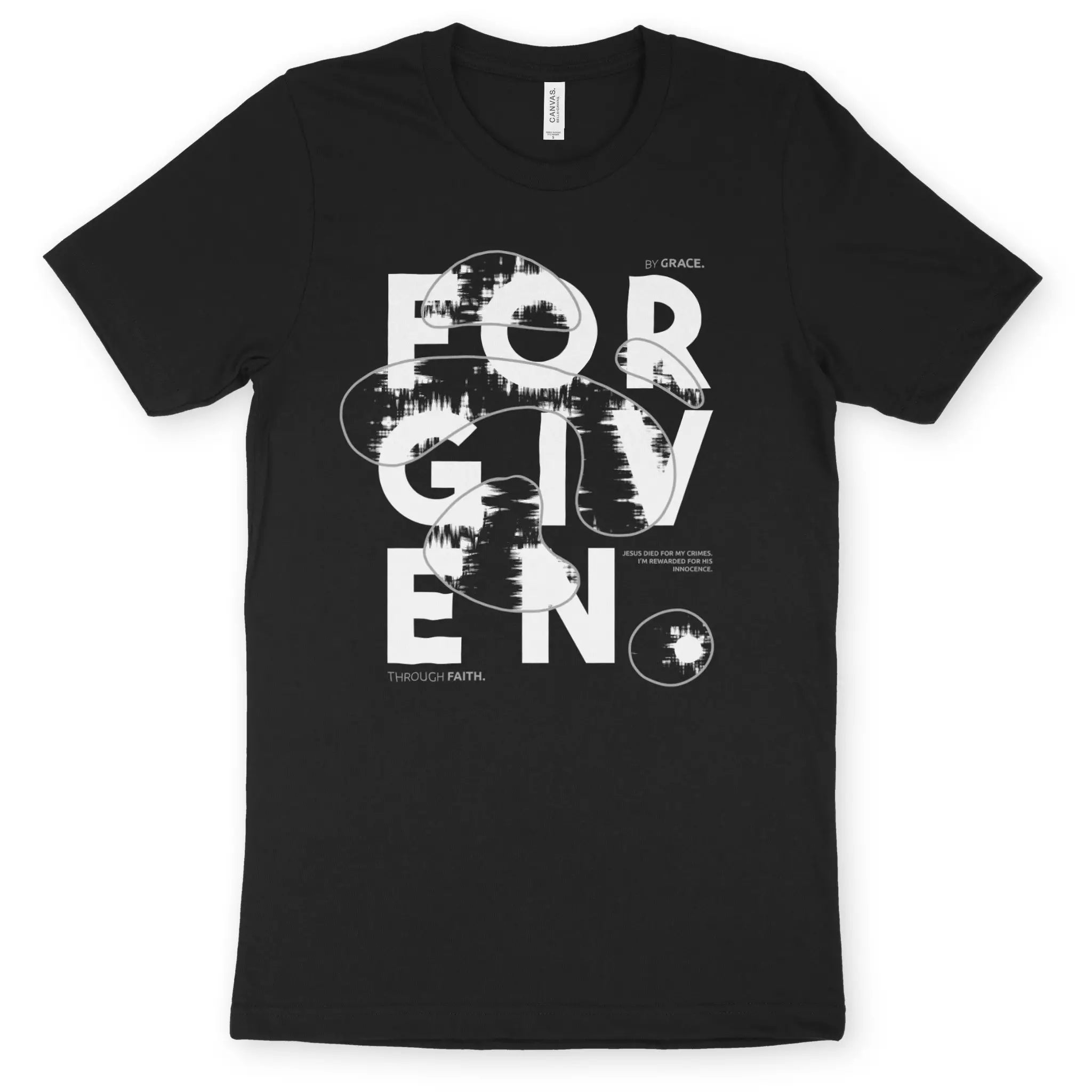 FORGIVEN (Abstract) 4.0 – Unisex Christian T-Shirt designed by 3rd Day Christian Clothing.