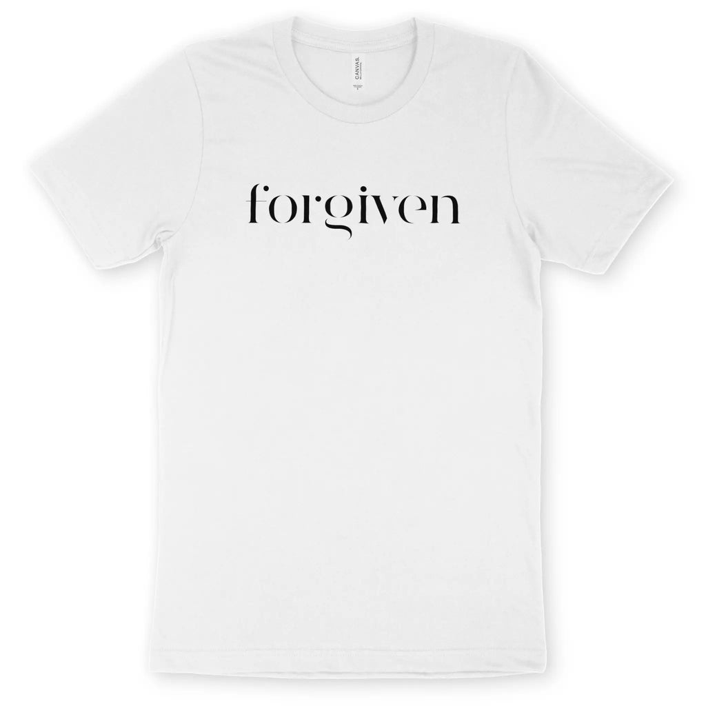 Forgiven (with a touch of class) – Unisex Christian T-Shirt designed by 3rd Day Christian Clothing.