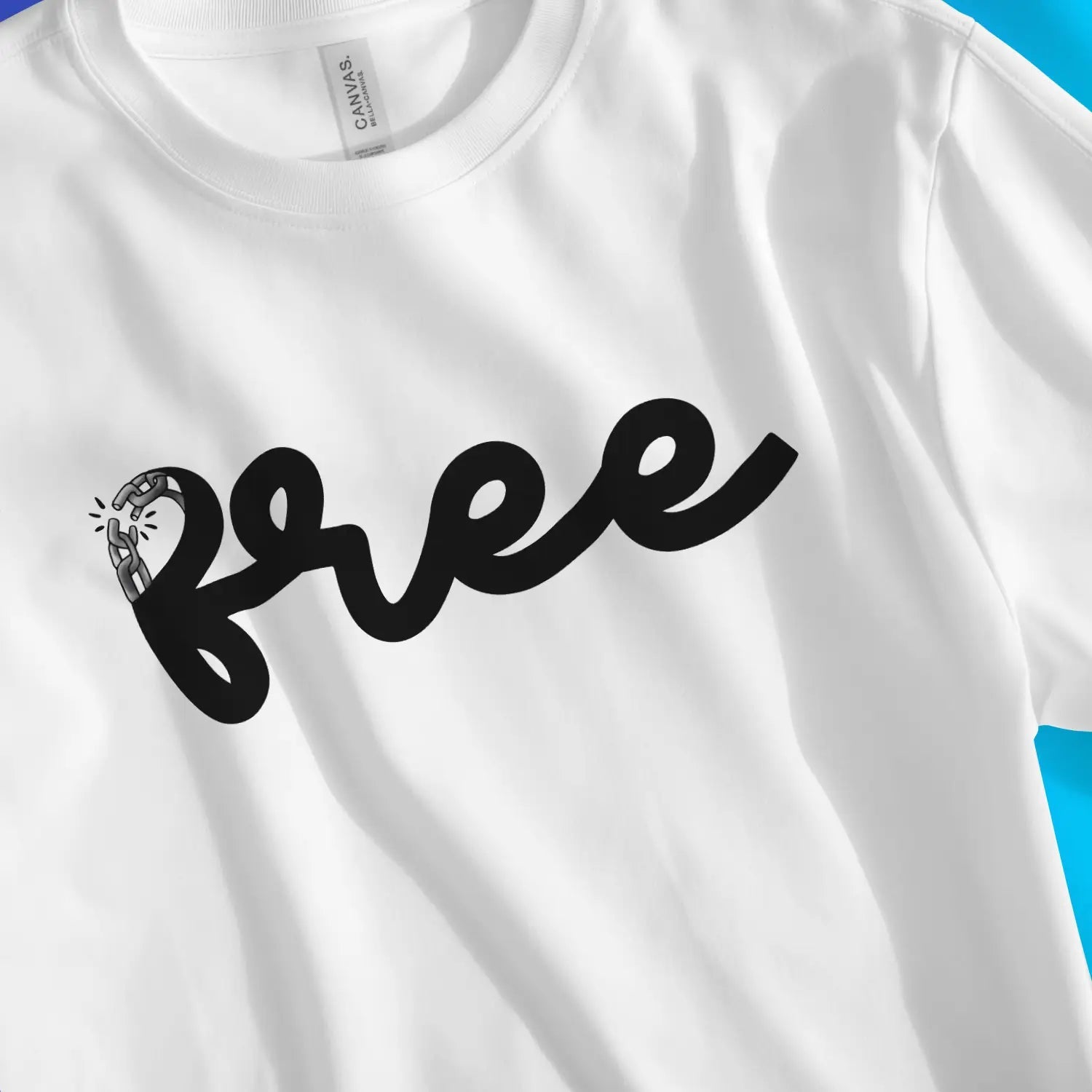 free (Broken Chains) – Unisex Christian T-Shirt designed by 3rd Day Christian Clothing.