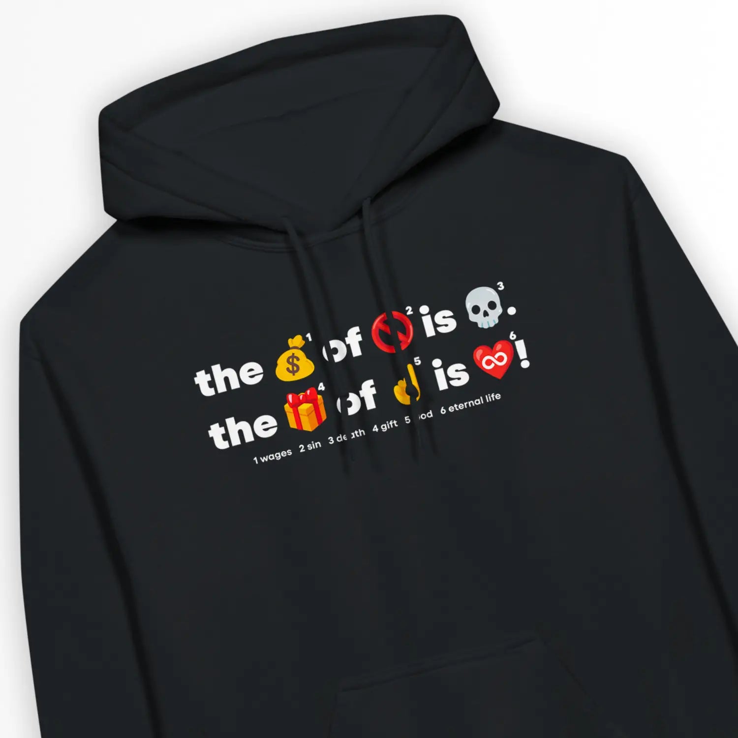 The Gift of God (Emojis) – Unisex Christian Hoodie designed by 3rd Day Christian Clothing.