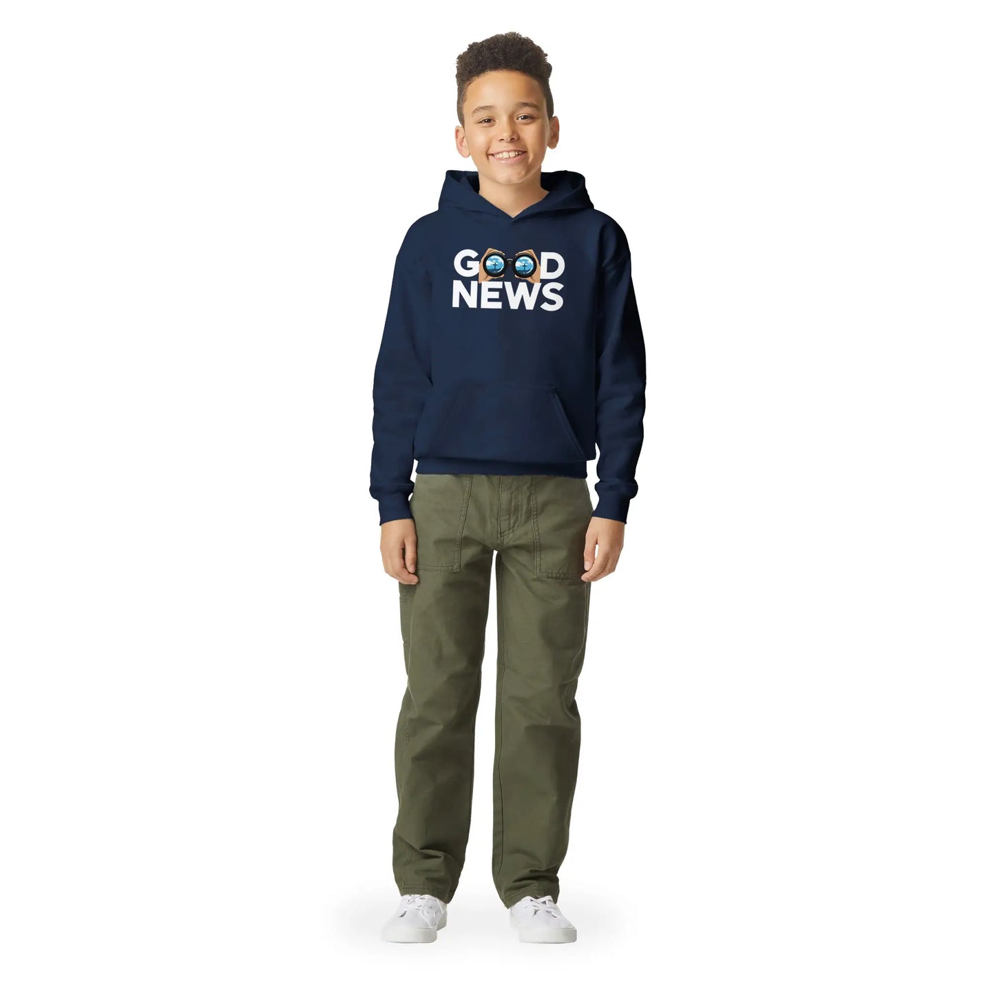 Good News (Cross) 2.0 | Premium Kids' Christian Hoodie