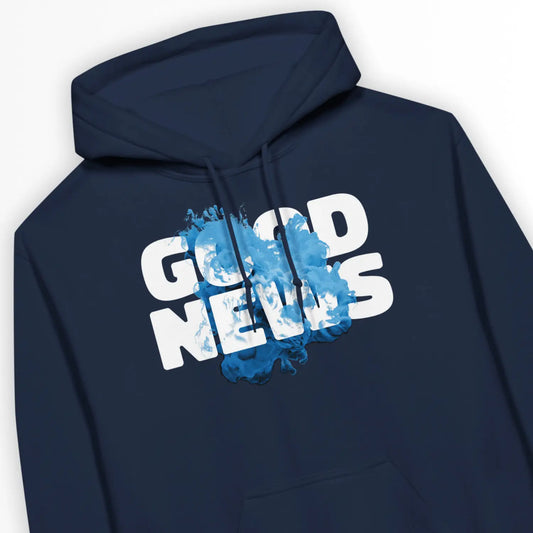 GOOD NEWS (Smoke) | Premium Unisex Christian Hoodie designed by 3rd Day Christian Clothing.