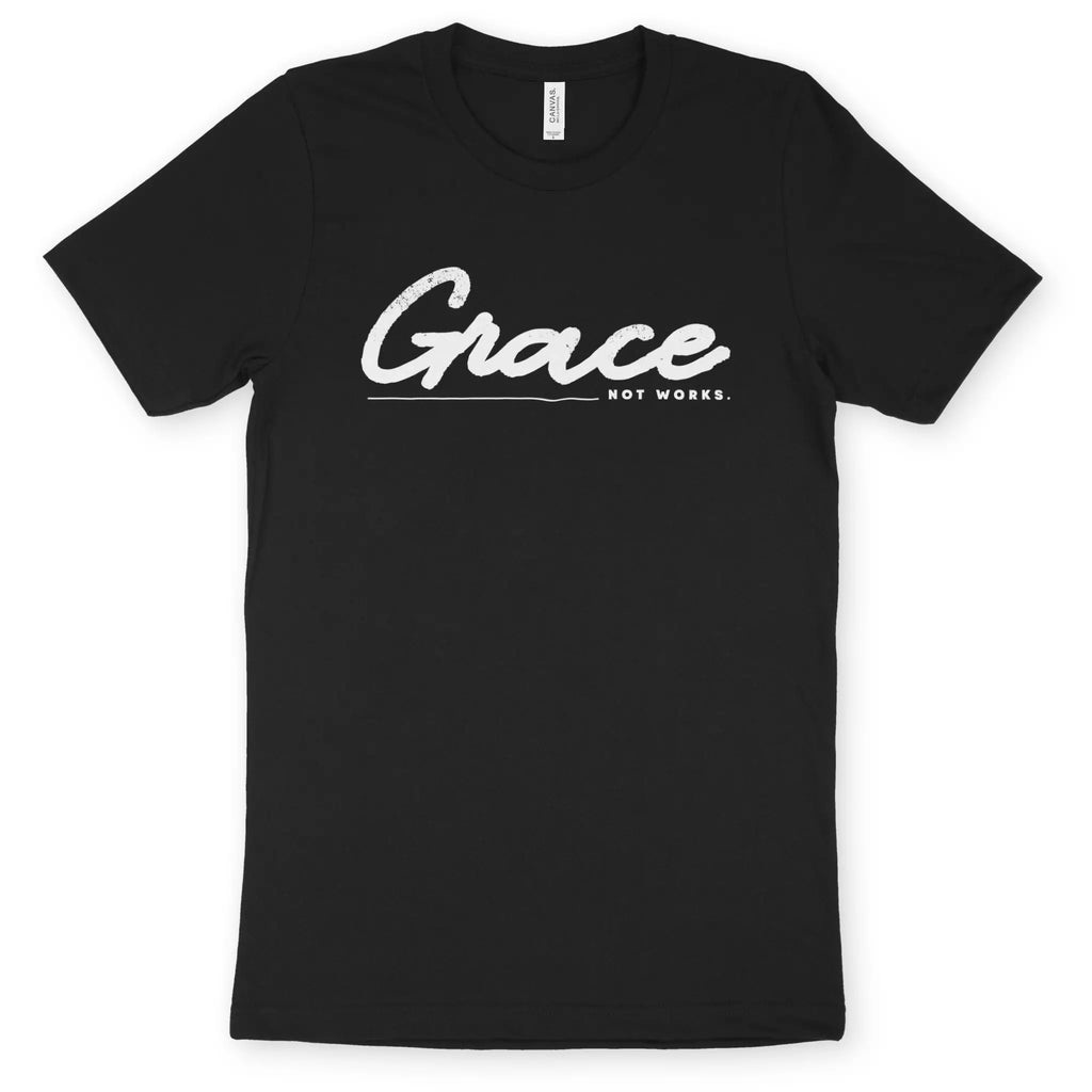 Grace (Not Works) 3.0 – Unisex Christian T-Shirt designed by 3rd Day Christian Clothing.