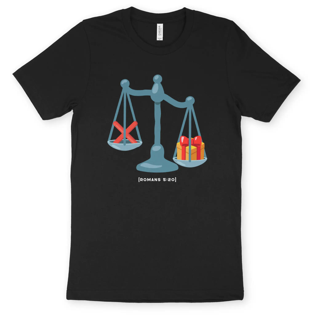 Grace > Sin – Unisex Christian T-Shirt designed by 3rd Day Christian Clothing.