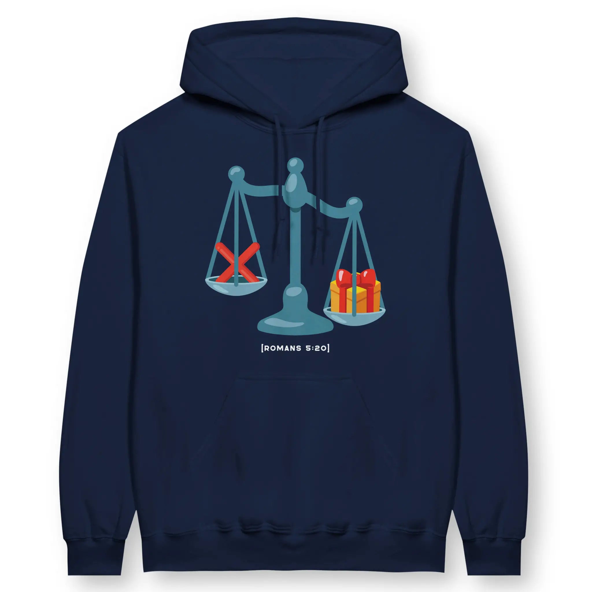 Grace > Sin – Unisex Christian Hoodie designed by 3rd Day Christian Clothing.