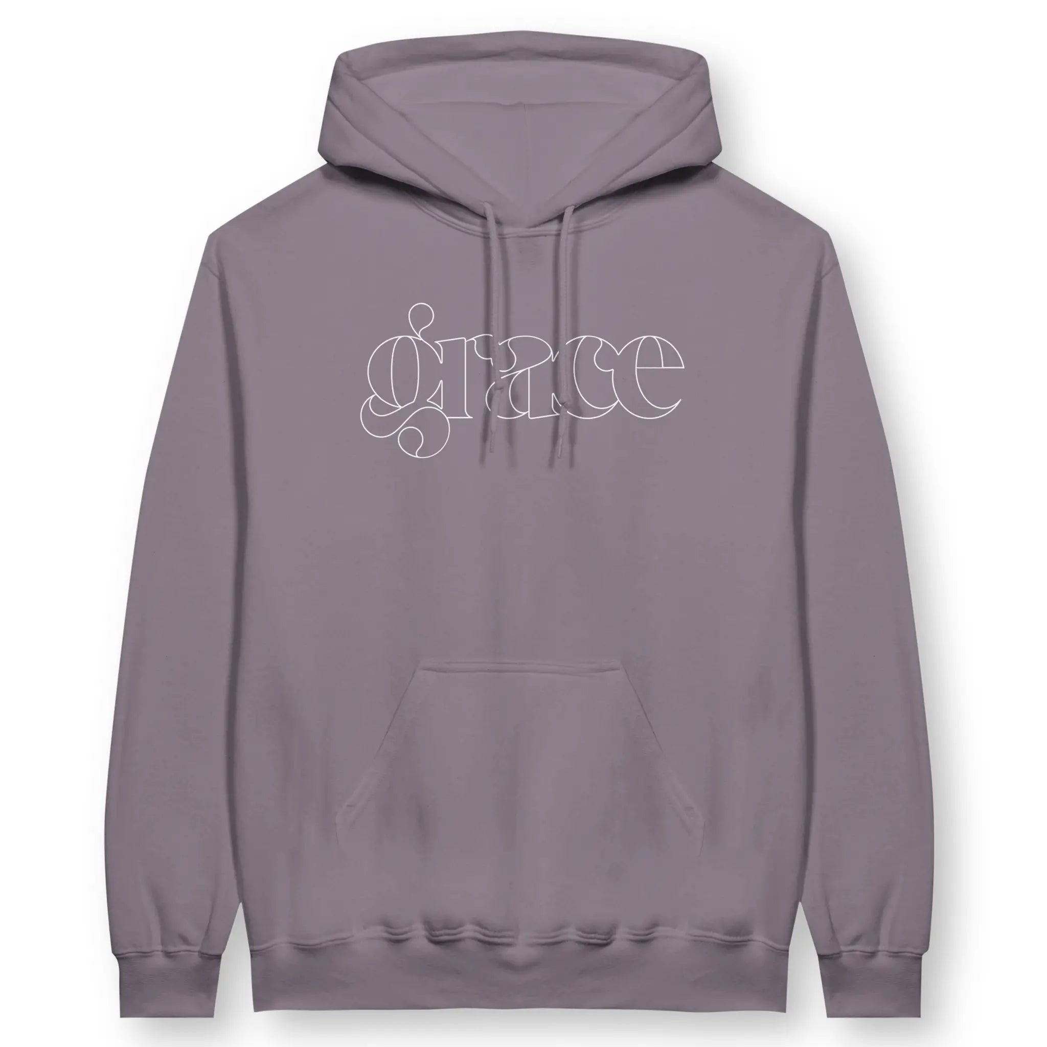 grace (minimal) – Unisex Christian Hoodie designed by 3rd Day Christian Clothing.
