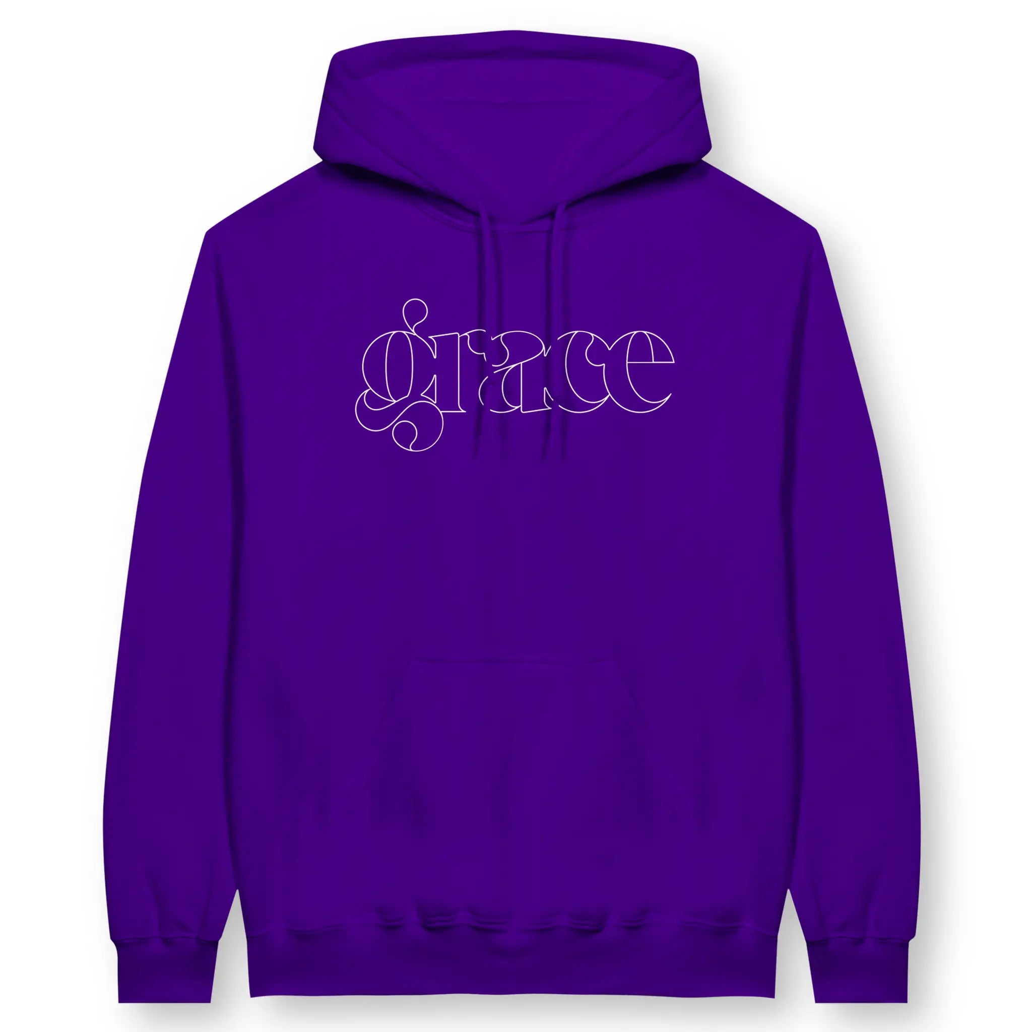 grace (minimal) – Unisex Christian Hoodie designed by 3rd Day Christian Clothing.