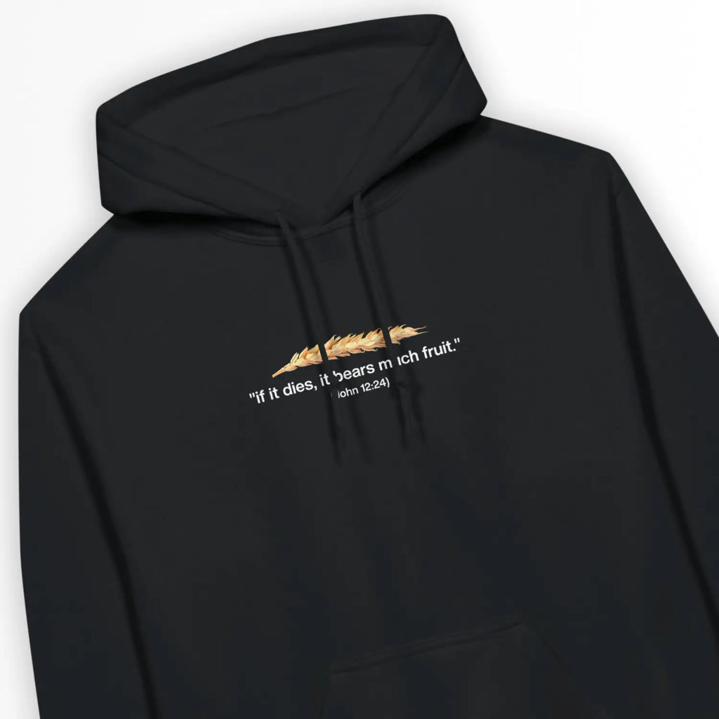 Grain of Wheat – Unisex Christian Hoodie designed by 3rd Day Christian Clothing.