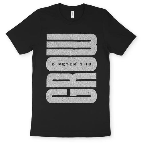 GROW (Textured) – Unisex Christian T-Shirt designed by 3rd Day Christian Clothing.