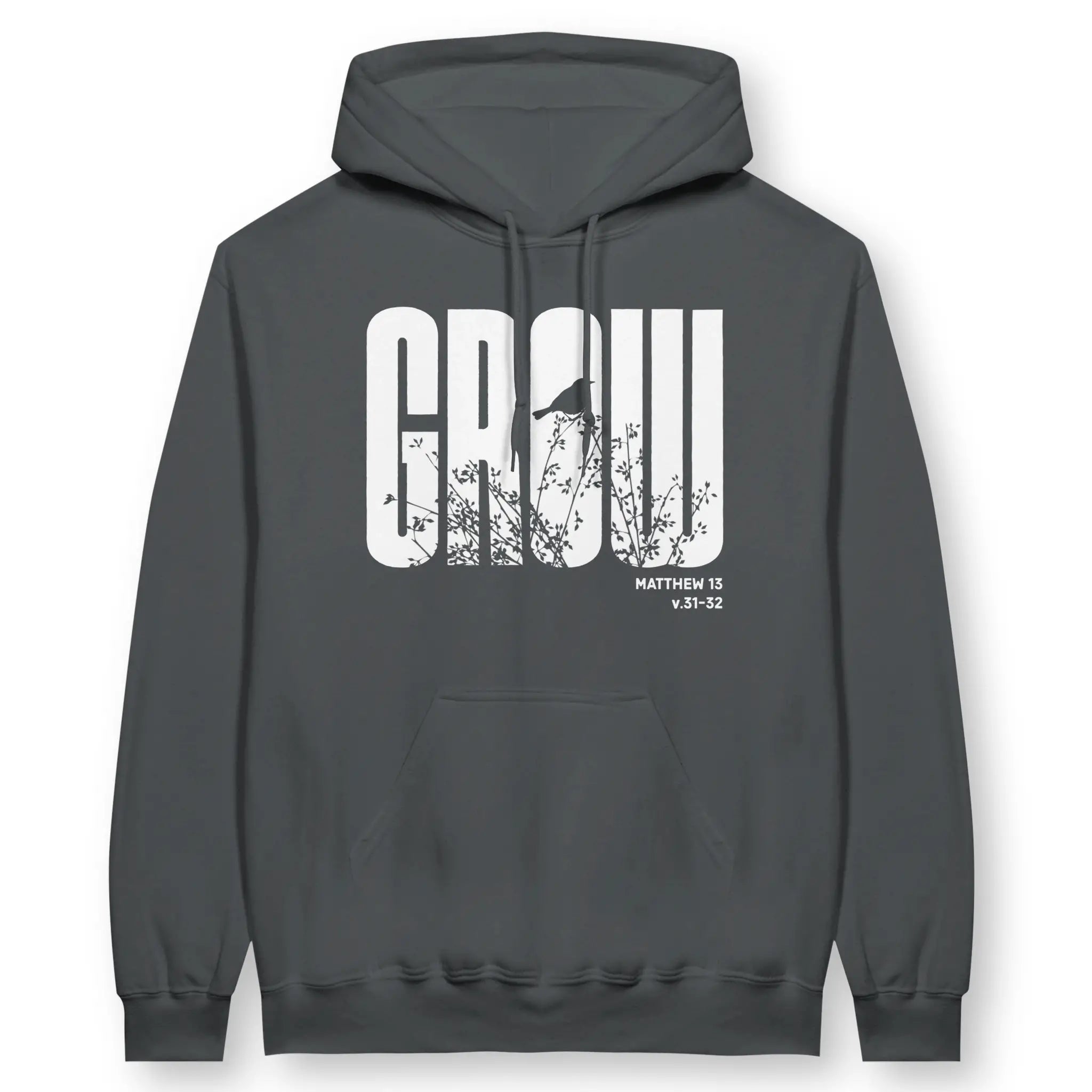 GROW (Matt. 13, 2nd Edition) – Unisex Christian Hoodie designed by 3rd Day Christian Clothing.