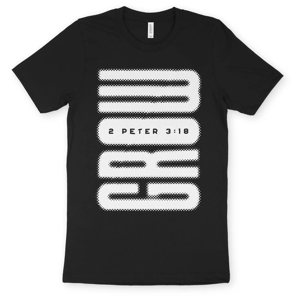 GROW (Halftone) – Unisex Christian T-Shirt designed by 3rd Day Christian Clothing.