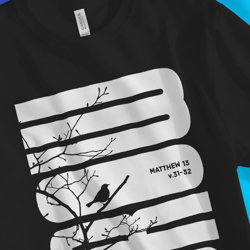 GROW (Matthew 13:31-32) – Unisex Christian T-Shirt designed by 3rd Day Christian Clothing.