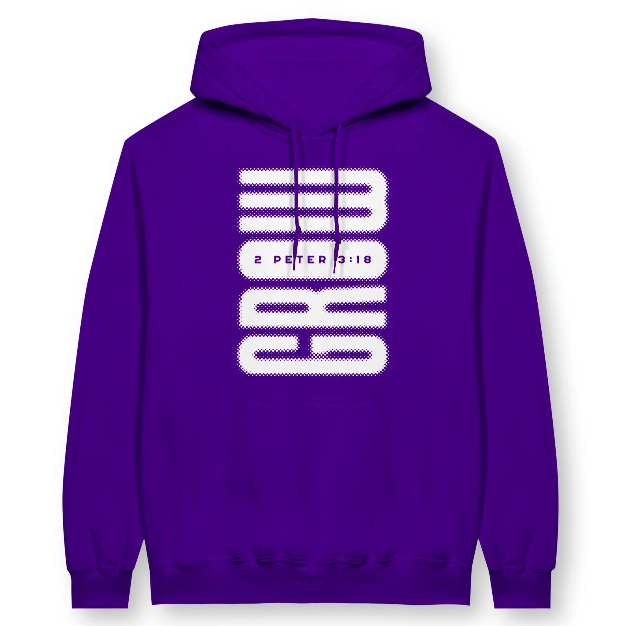 GROW (Purple) – Unisex Christian Hoodie designed by 3rd Day Christian Clothing.